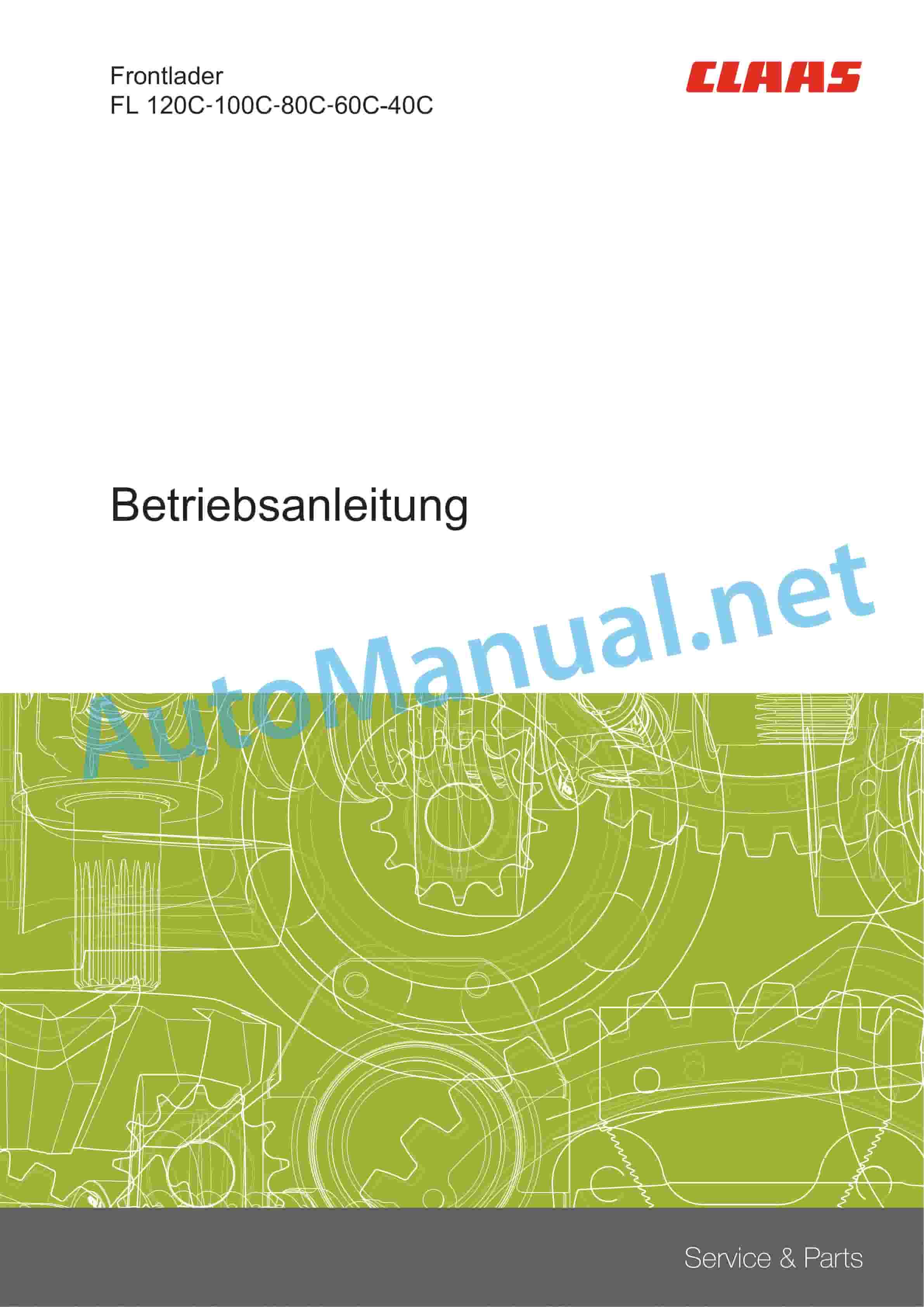 Claas FRONTLOADER 140C-40 C (B90) Tractor Operator Manual DE 3 Claas FRONTLOADER 140C-40 C (B90) Tractor Operator Manual DE - Image 3