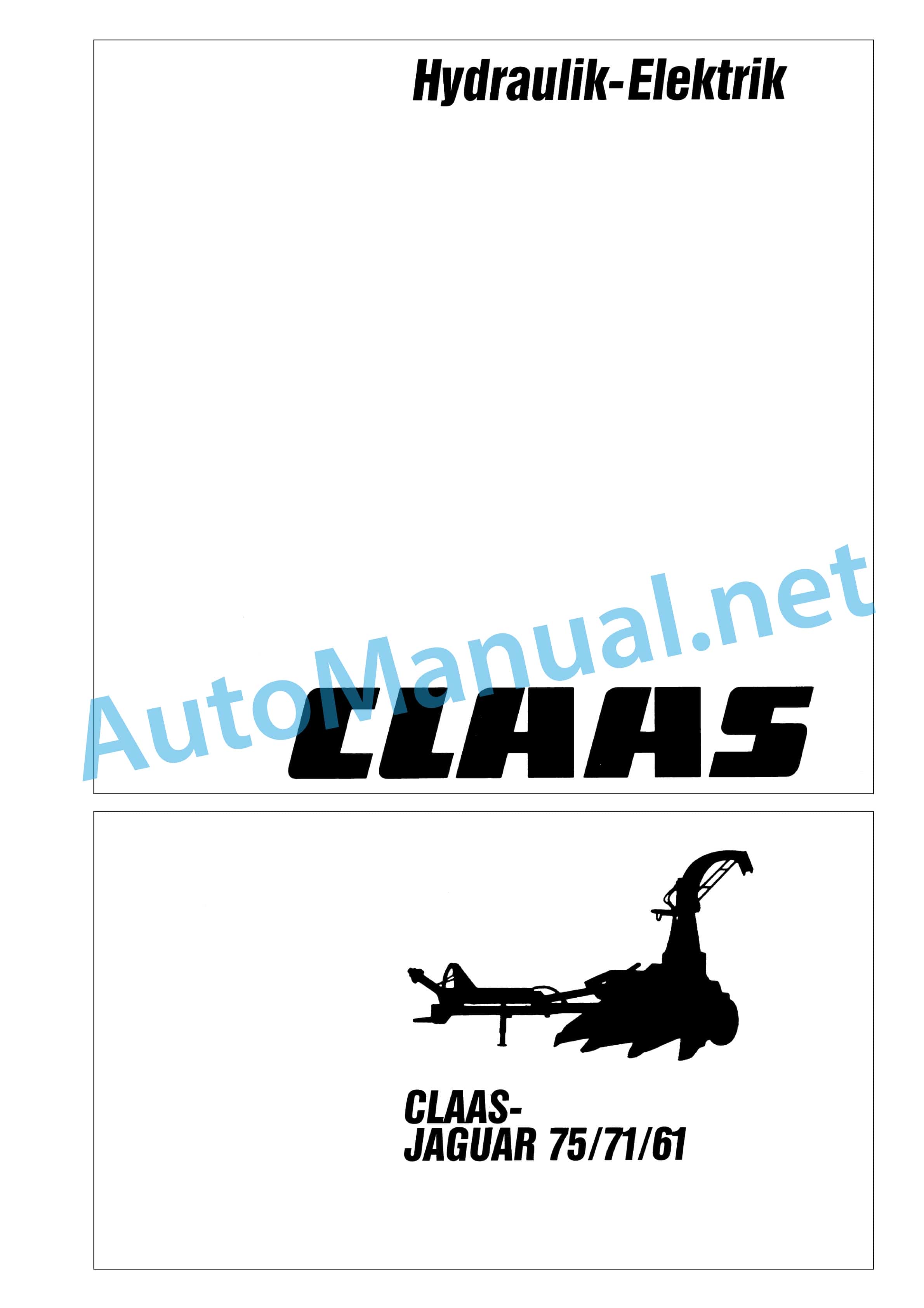 Claas JAGUAR 61 (163) Forage Harvesters Technical System DE