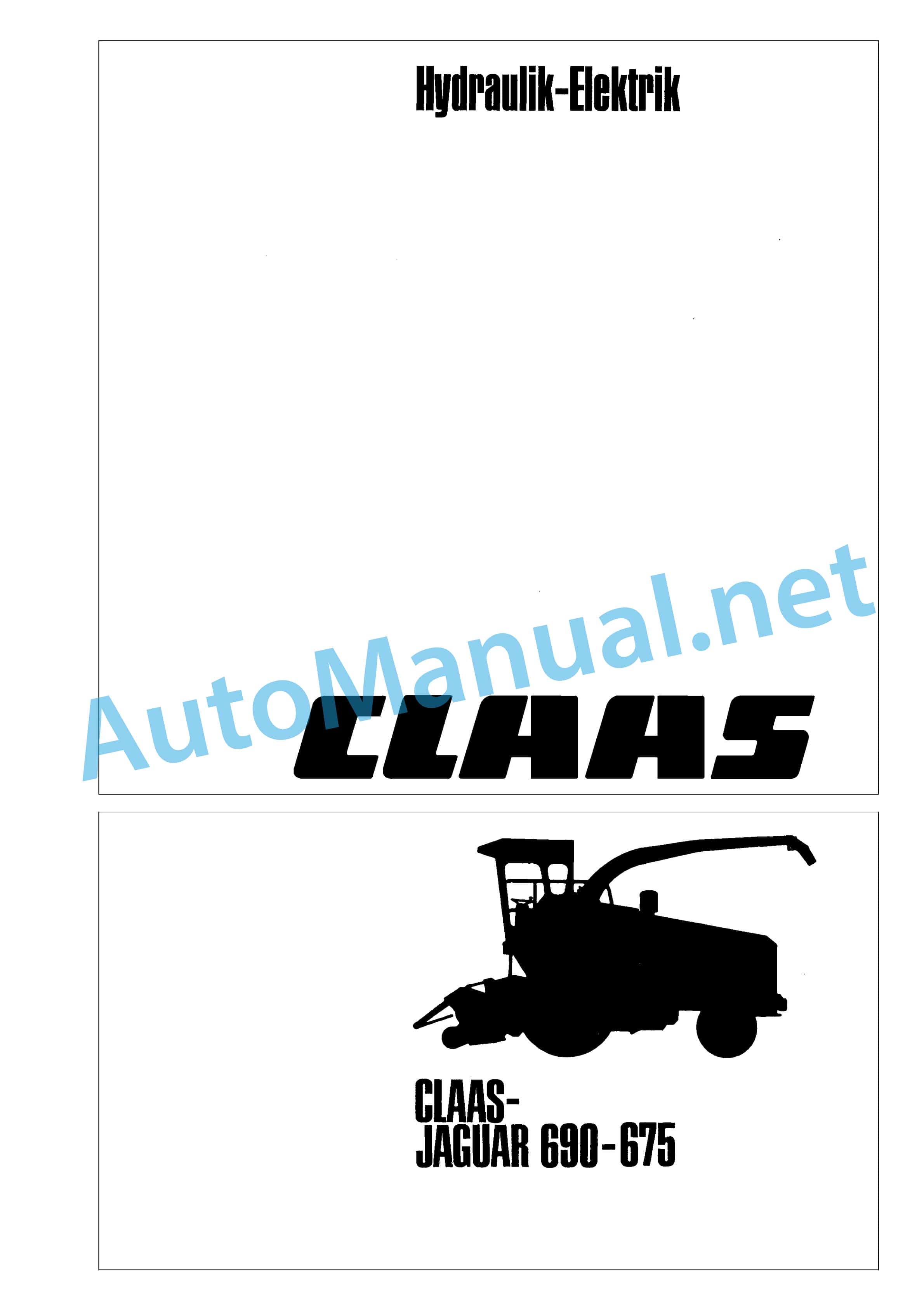 Claas JAGUAR 685 SL (187) Forage Harvesters Technical System DE