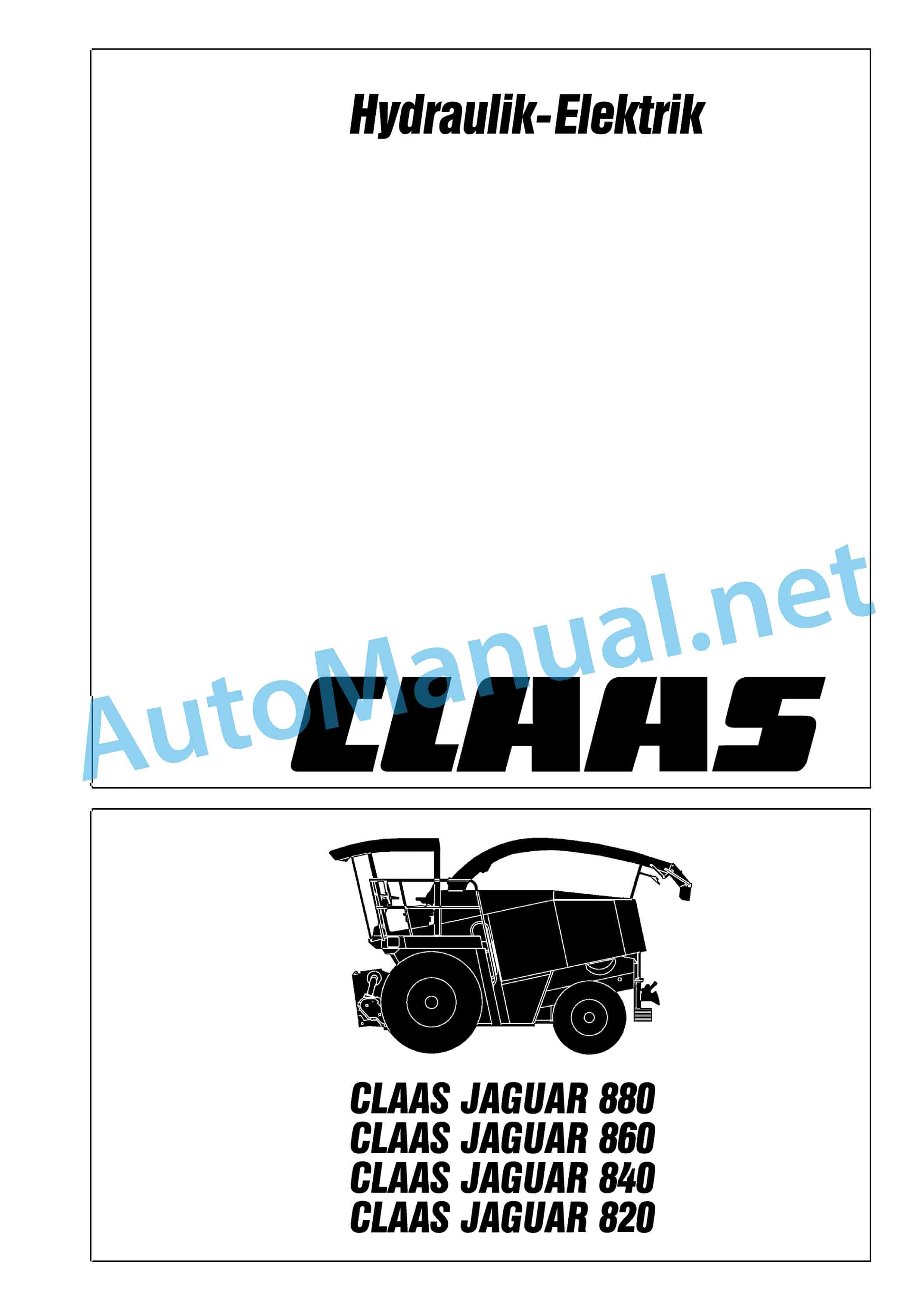 Claas JAGUAR 840 (488) Forage Harvesters Technical System DE