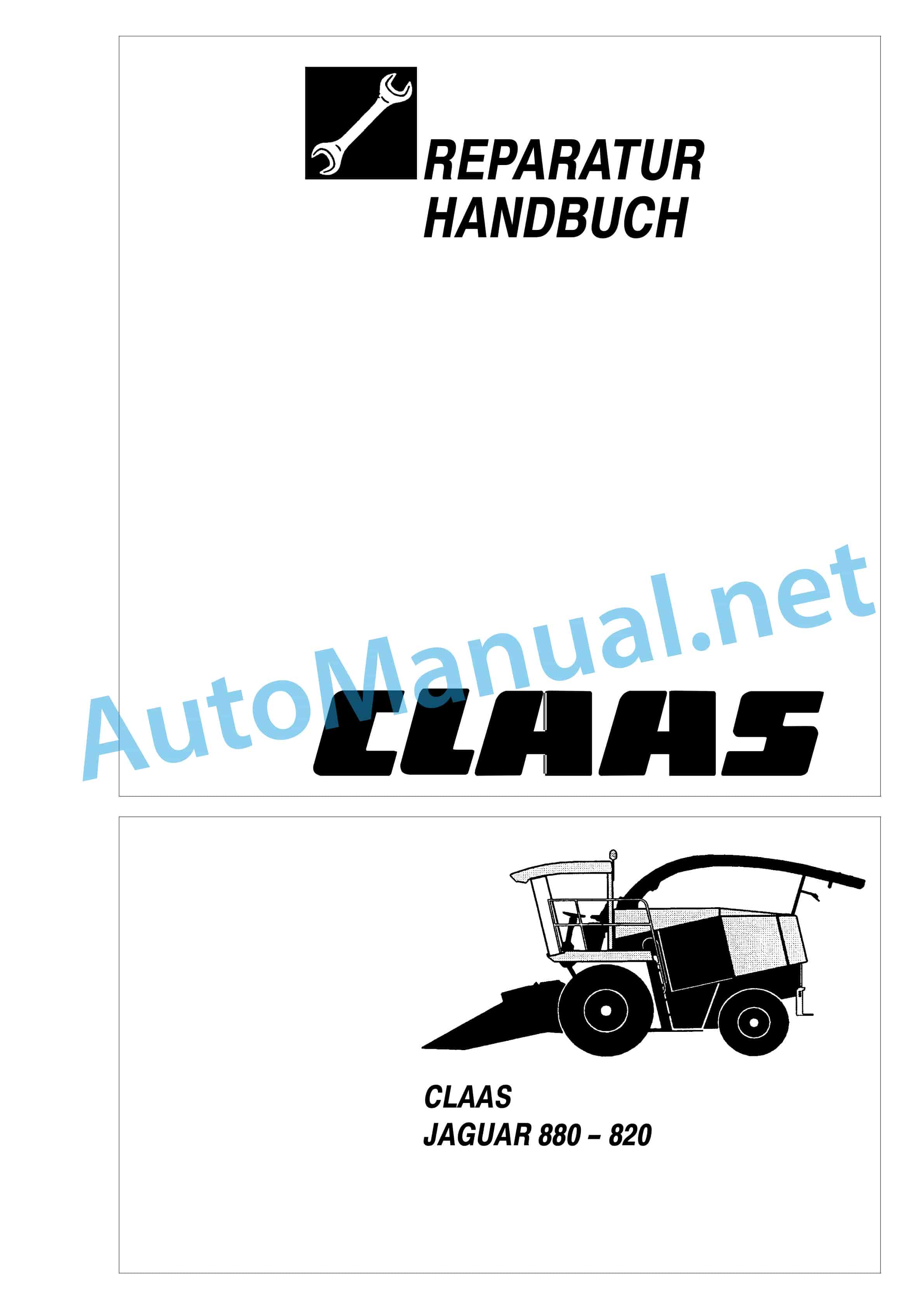 Claas JAGUAR 880 (490) Forage Harvesters Repair Manual DE