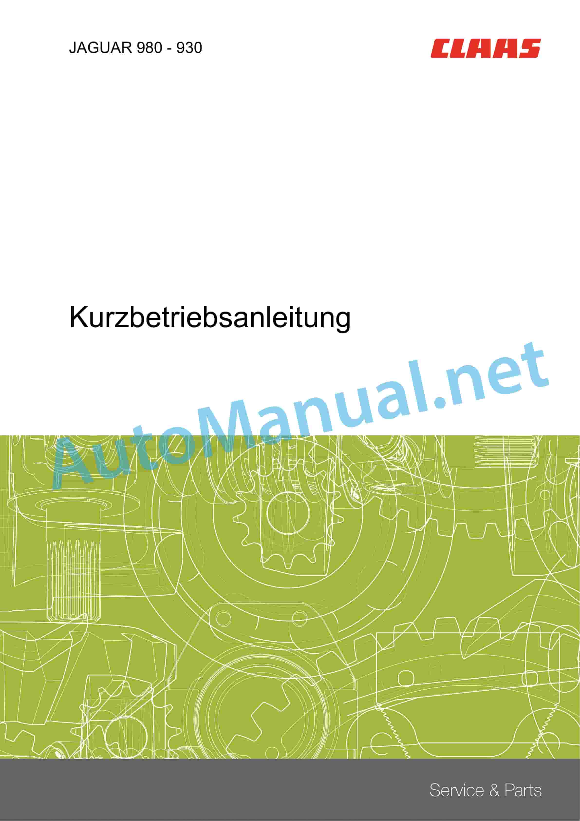 Claas JAGUAR 980-930 (494) Forage Harvesters Operator Manual DE 8 Claas JAGUAR 980-930 (494) Forage Harvesters Operator Manual DE - Image 8