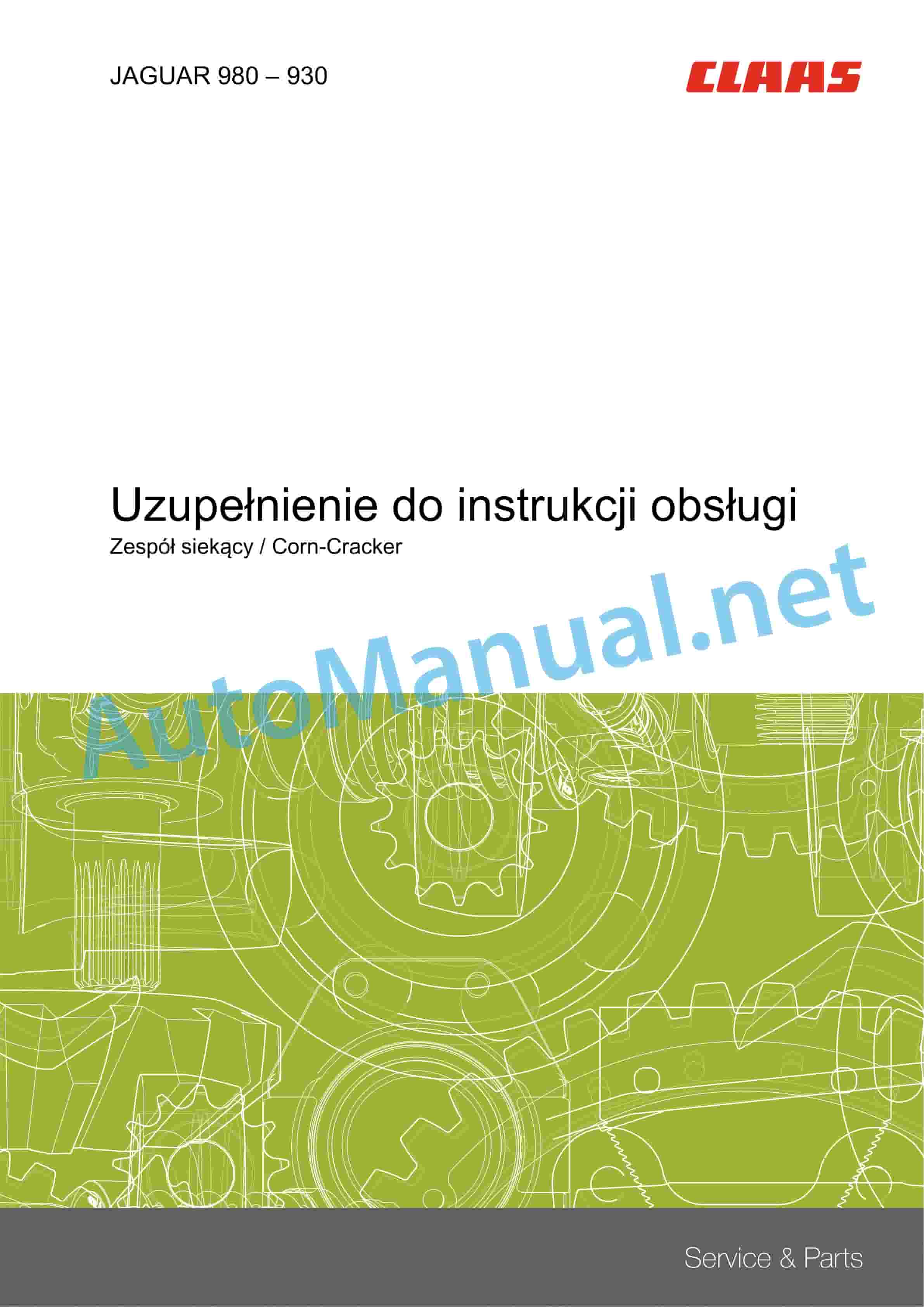 Claas JAGUAR 980-930 (494) Forage Harvesters Operator Manual PL 2 Claas JAGUAR 980-930 (494) Forage Harvesters Operator Manual PL - Image 2