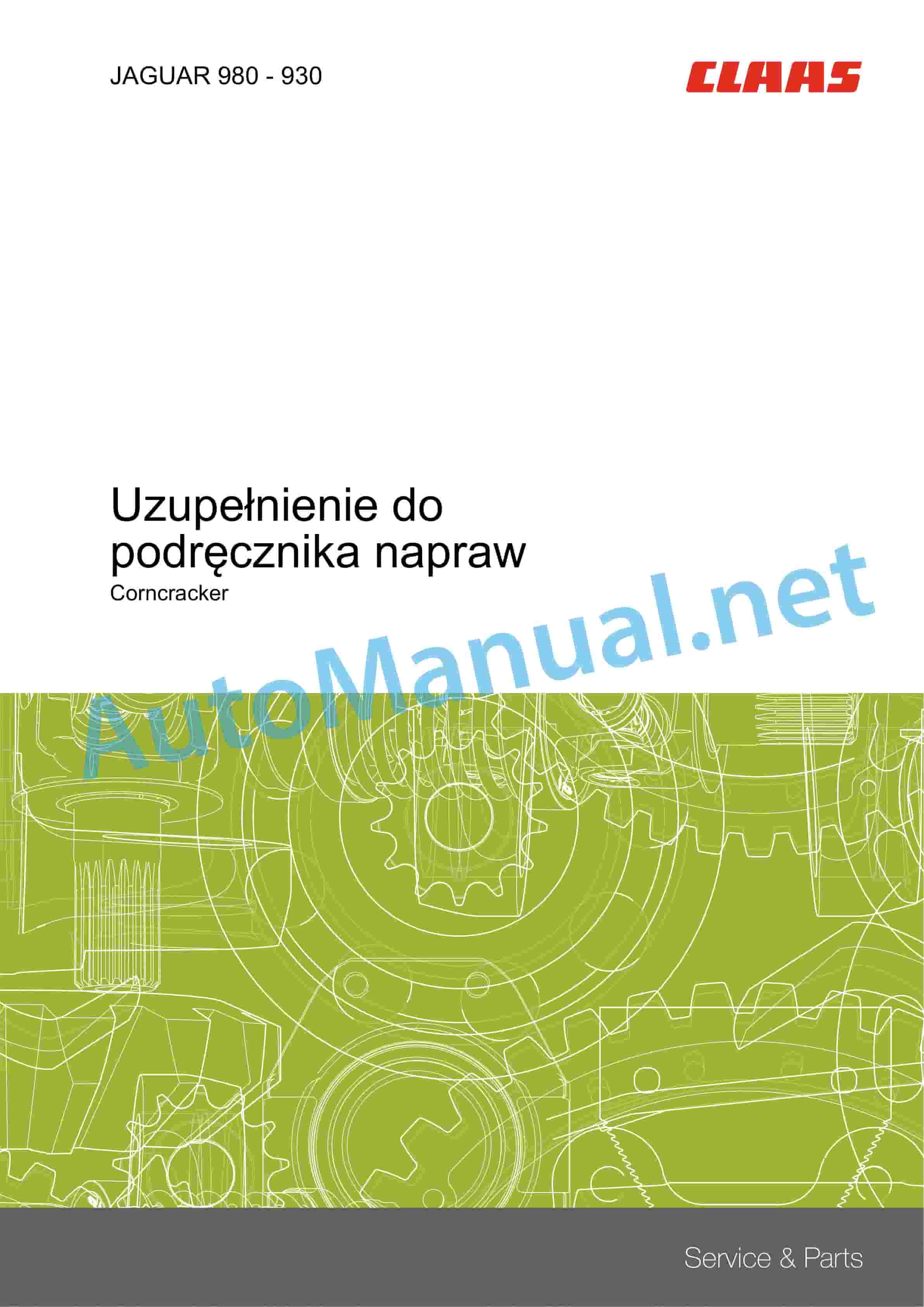 Claas JAGUAR 980-930 (494) Forage Harvesters Repair Manual PL 3 Claas JAGUAR 980-930 (494) Forage Harvesters Repair Manual PL - Image 3