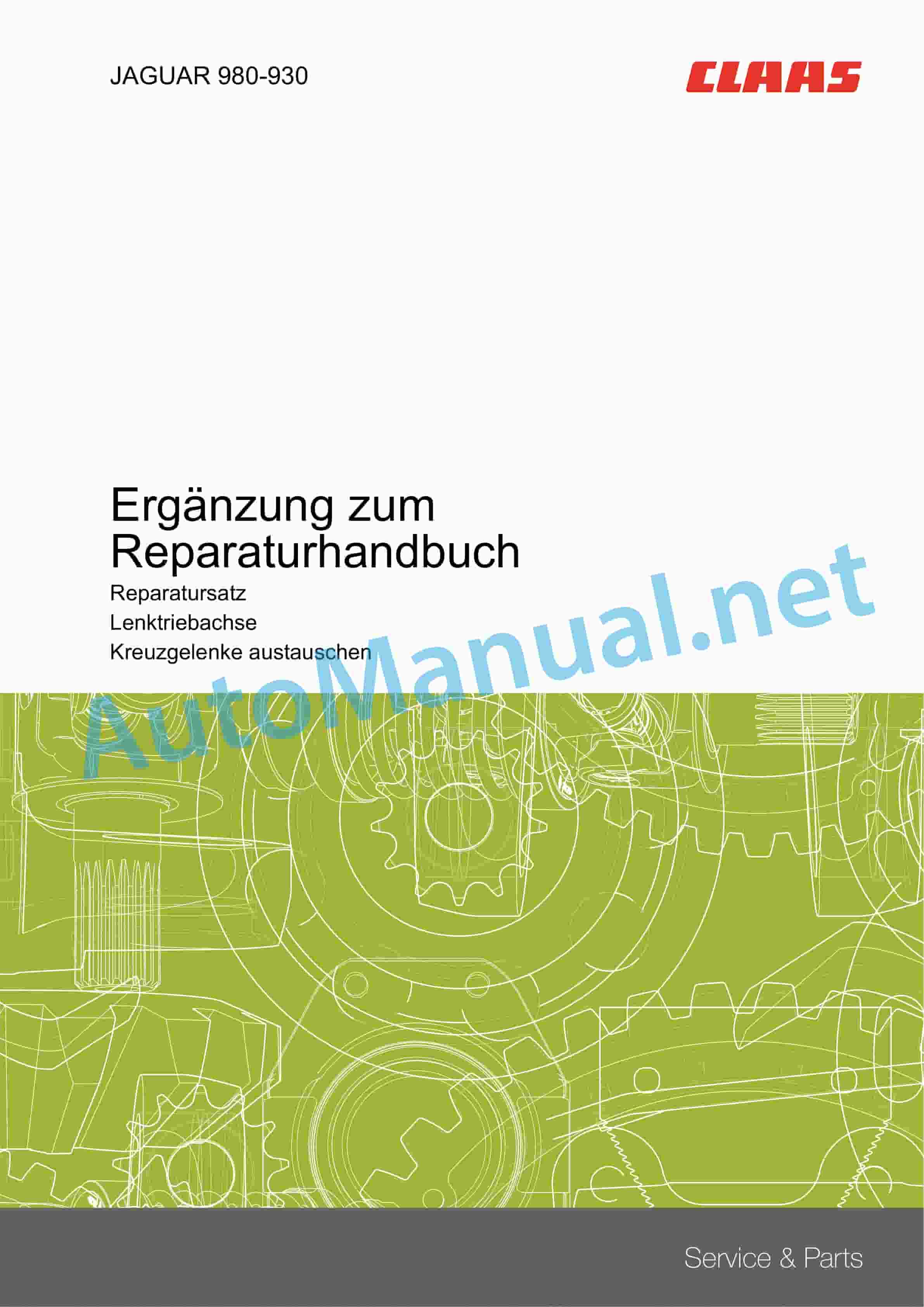 Claas JAGUAR 980-930 (497) Forage Harvesters Repair Manual DE 7 Claas JAGUAR 980-930 (497) Forage Harvesters Repair Manual DE - Image 7