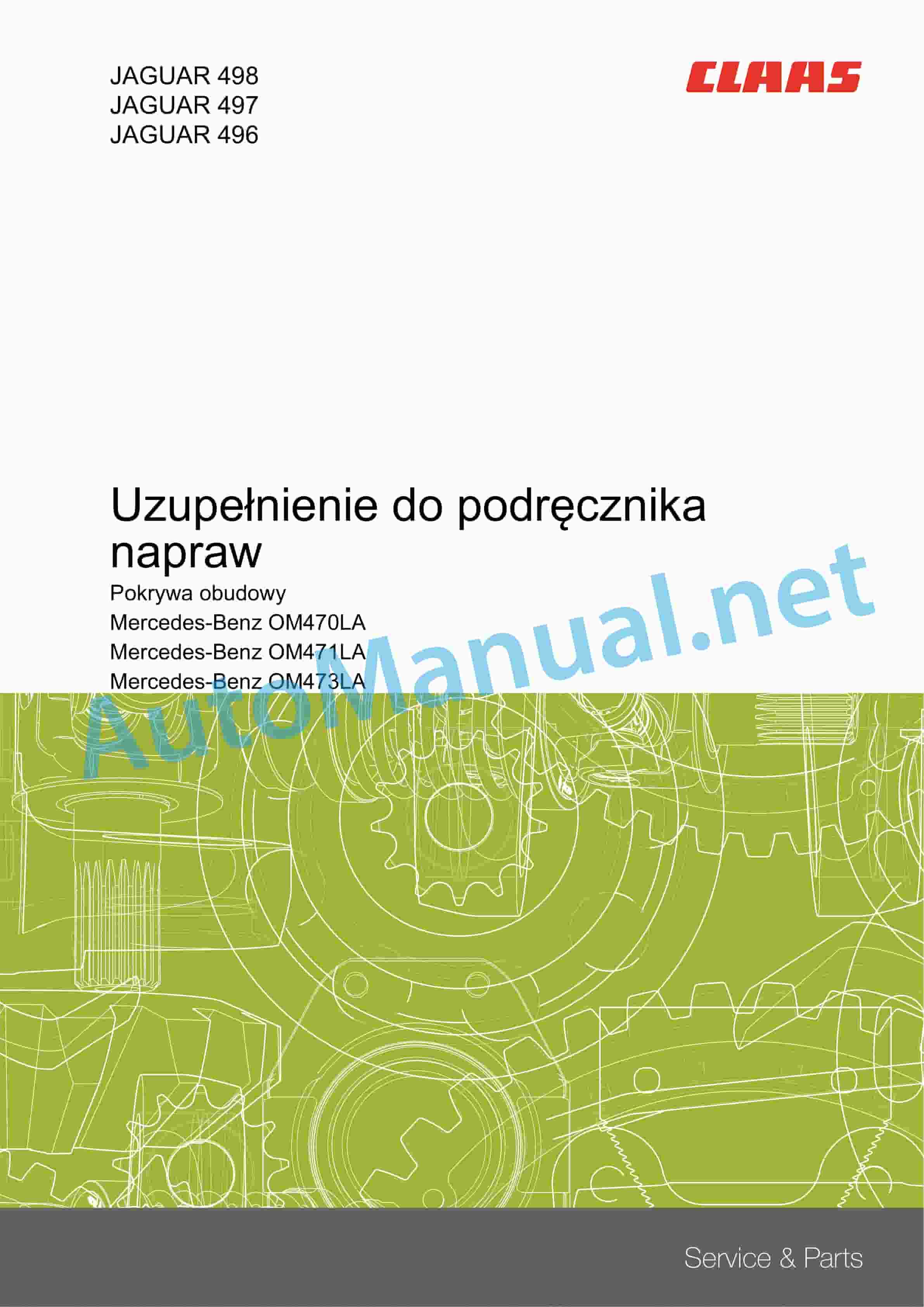 Claas JAGUAR 980-930 (498) Forage Harvesters Repair Manual PL 6 Claas JAGUAR 980-930 (498) Forage Harvesters Repair Manual PL - Image 6