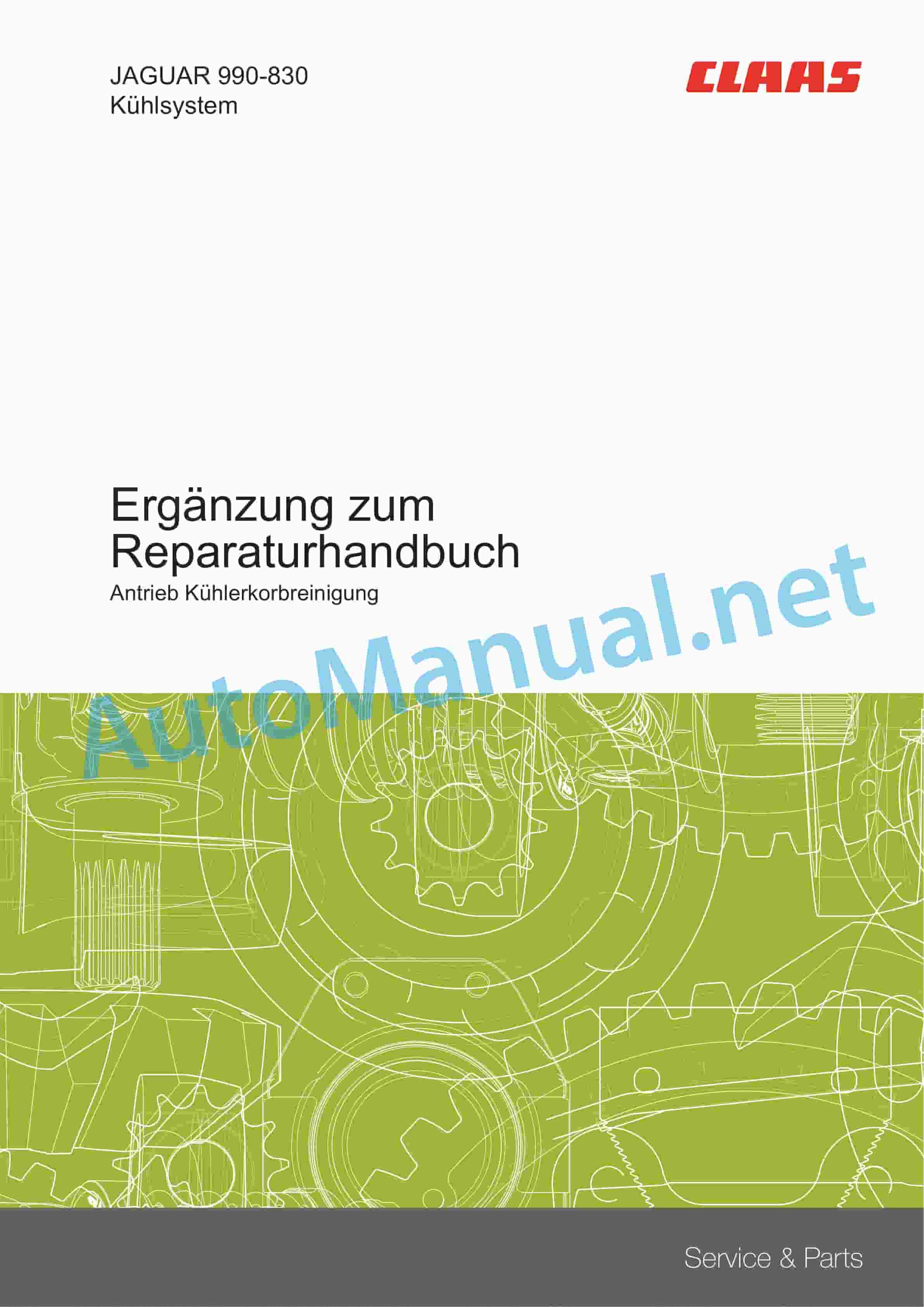 Claas JAGUAR 990 960 TERRA TRAC (499) Forage Harvesters Repair Manual DE 8 Claas JAGUAR 990 960 TERRA TRAC (499) Forage Harvesters Repair Manual DE - Image 8