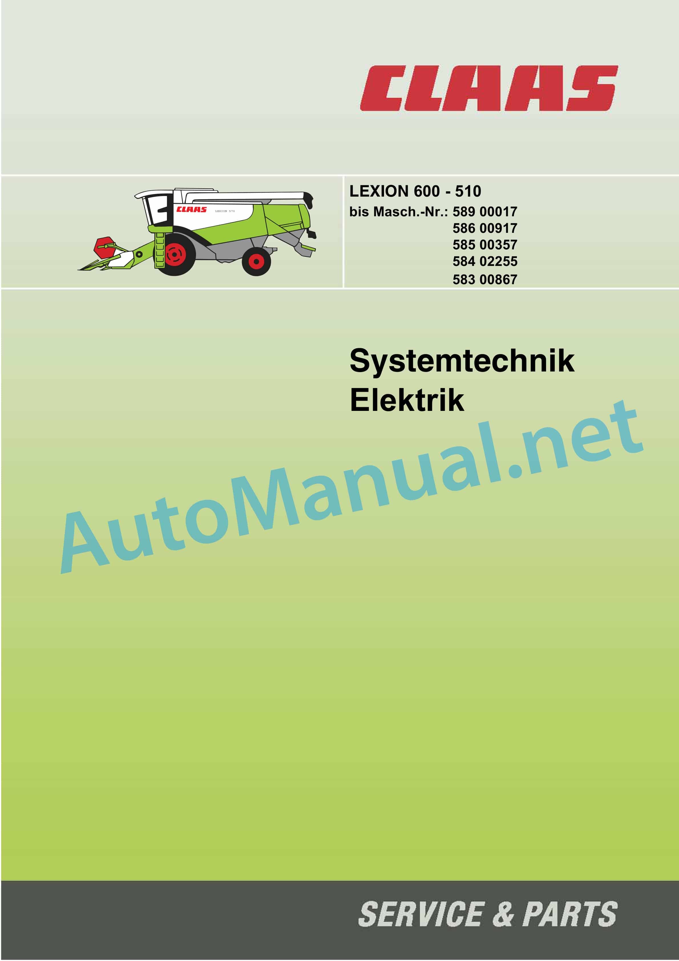 Claas LEXION 530-510 (583) Combine Technical System DE 2 Claas LEXION 530-510 (583) Combine Technical System DE - Image 2