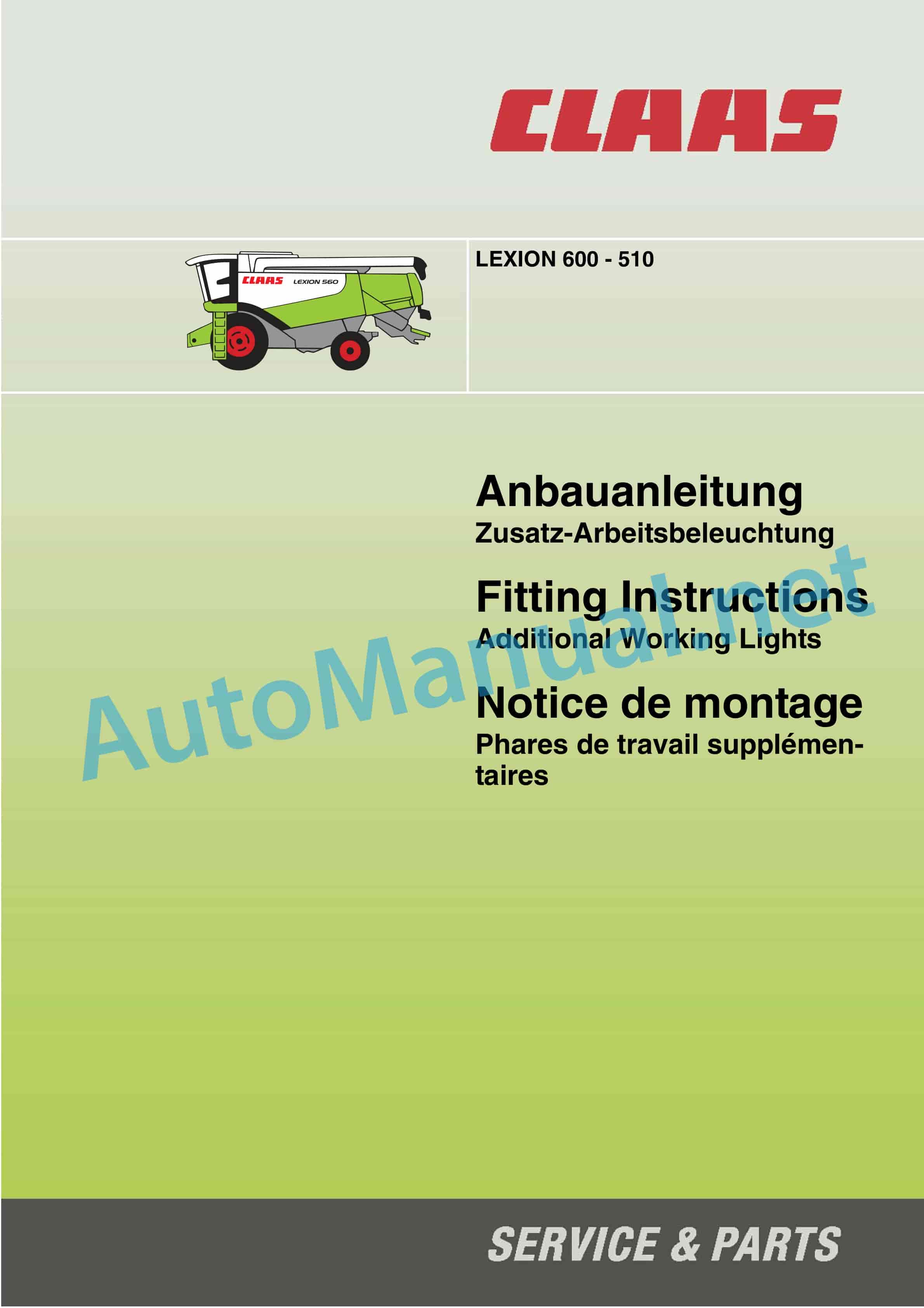 Claas LEXION 530-520 MONTANA (582) Combine Assembly Instruction DE 2 Claas LEXION 530-520 MONTANA (582) Combine Assembly Instruction DE - Image 2