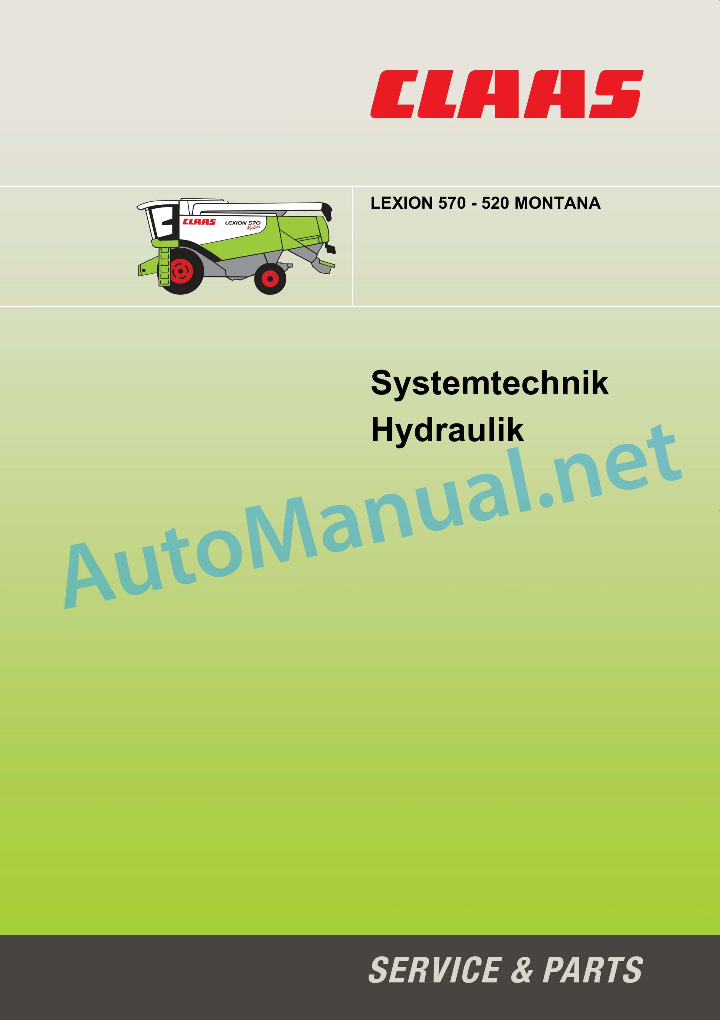 Claas LEXION 530-520 MONTANA (582) Combine Technical System DE 1 Claas LEXION 530-520 MONTANA (582) Combine Technical System DE