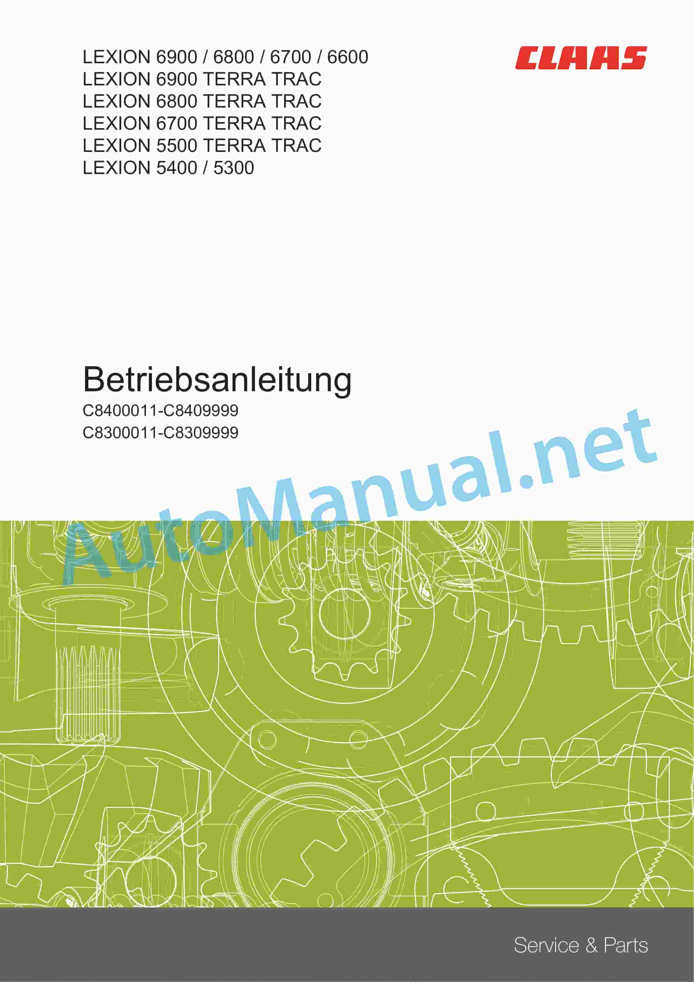 Claas LEXION 5500-5300 (C83) Combine Operator Manual DE