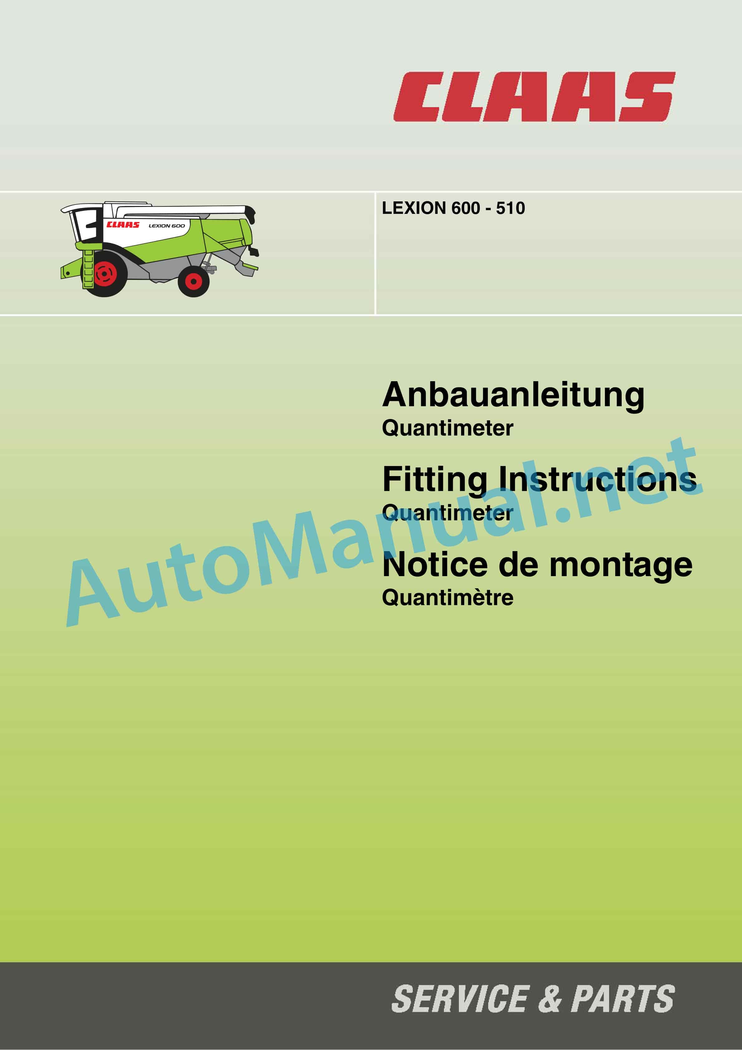 Claas LEXION 570 580 R (585) Combine Assembly Instruction DE 3 Claas LEXION 570 580 R (585) Combine Assembly Instruction DE - Image 3