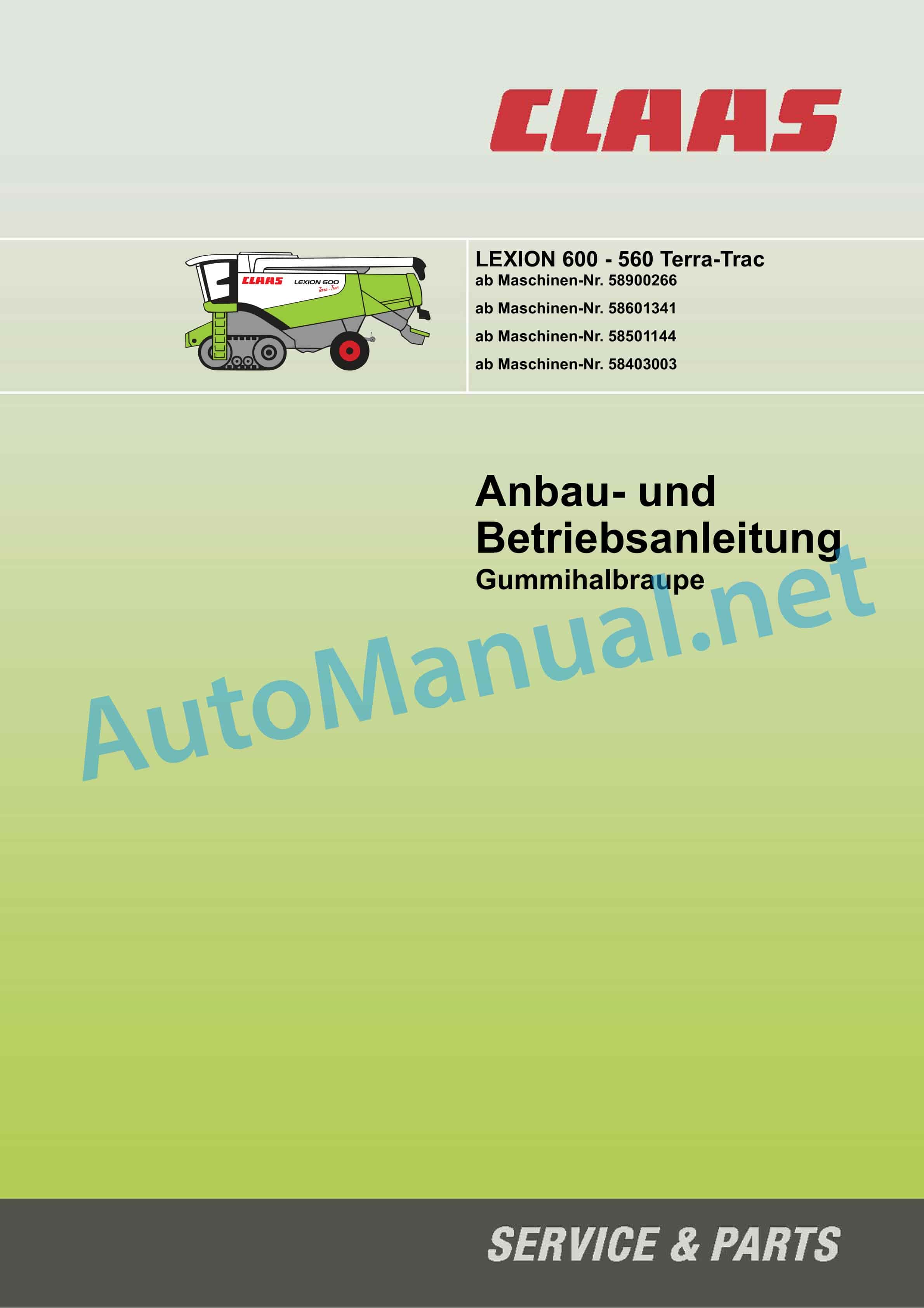 Claas LEXION 570 580 R (585) Combine Assembly Instruction DE 7 Claas LEXION 570 580 R (585) Combine Assembly Instruction DE - Image 7