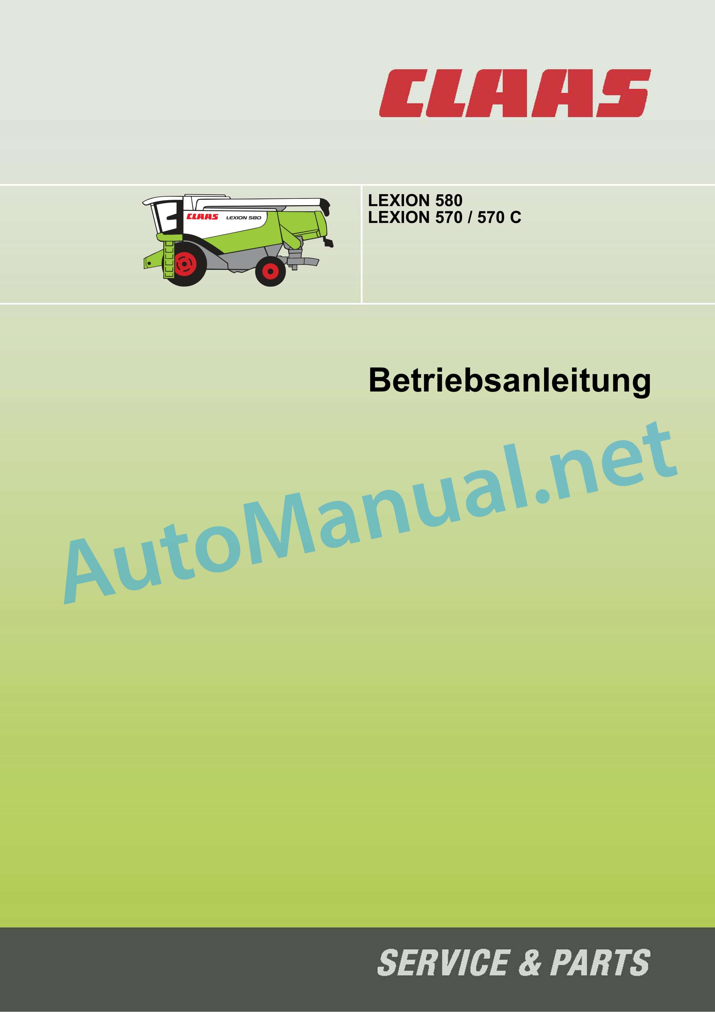 Claas LEXION 570 580 R (585) Combine Operator Manual DE 5 Claas LEXION 570 580 R (585) Combine Operator Manual DE - Image 5