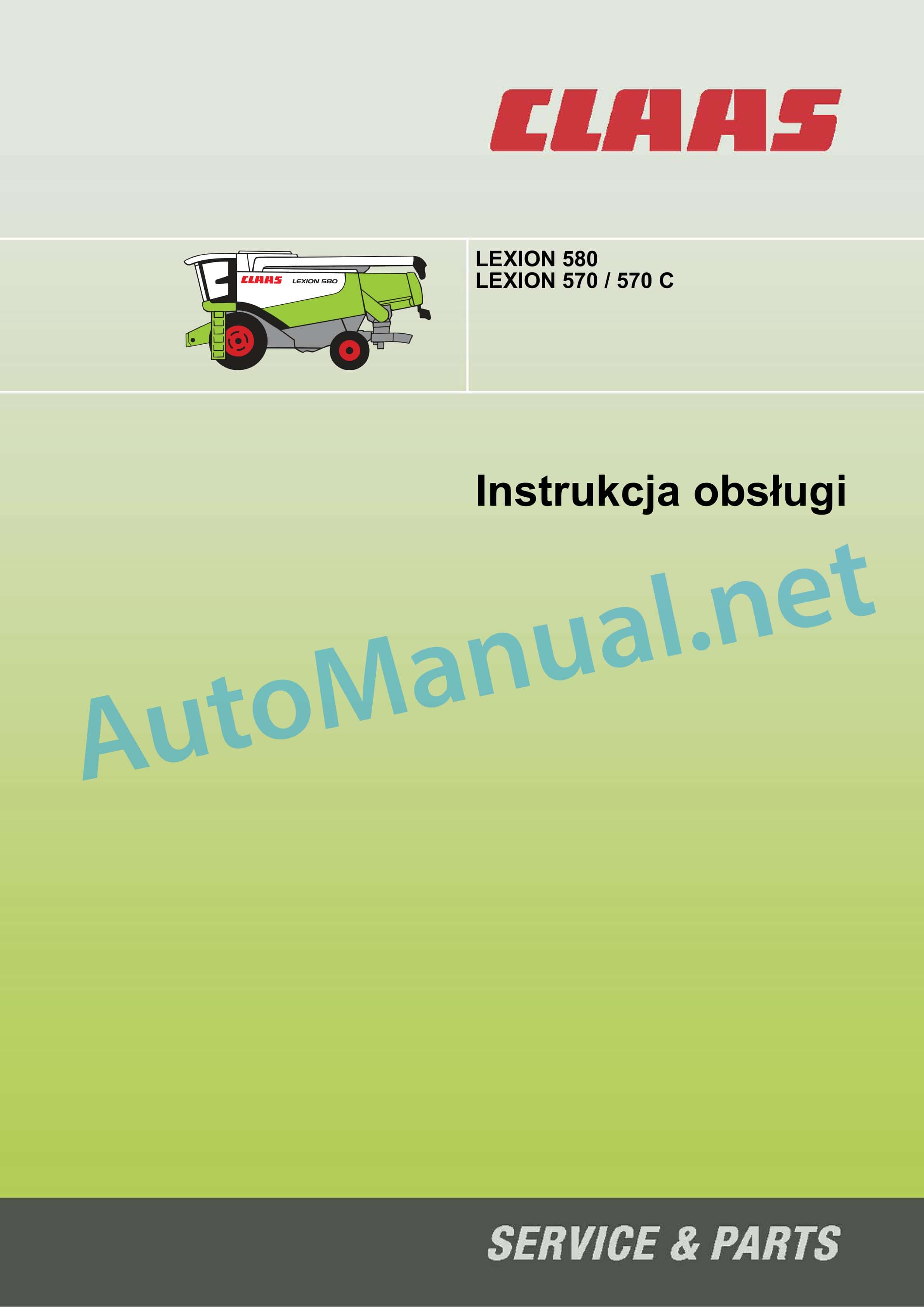 Claas LEXION 570 580 R (585) Combine Operator Manual PL 3 Claas LEXION 570 580 R (585) Combine Operator Manual PL - Image 3