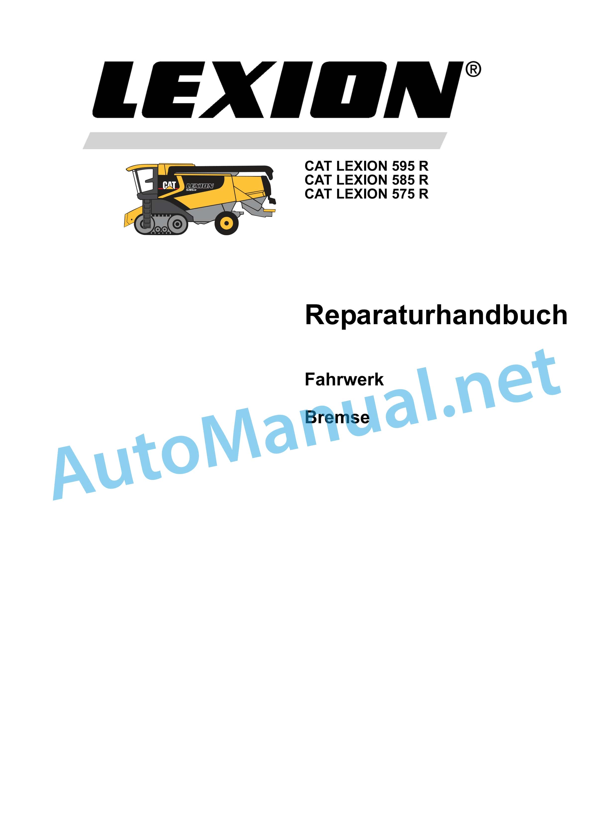 Alternative view of Claas LEXION 585R 580R CAT (576) Combine Repair Manual DE