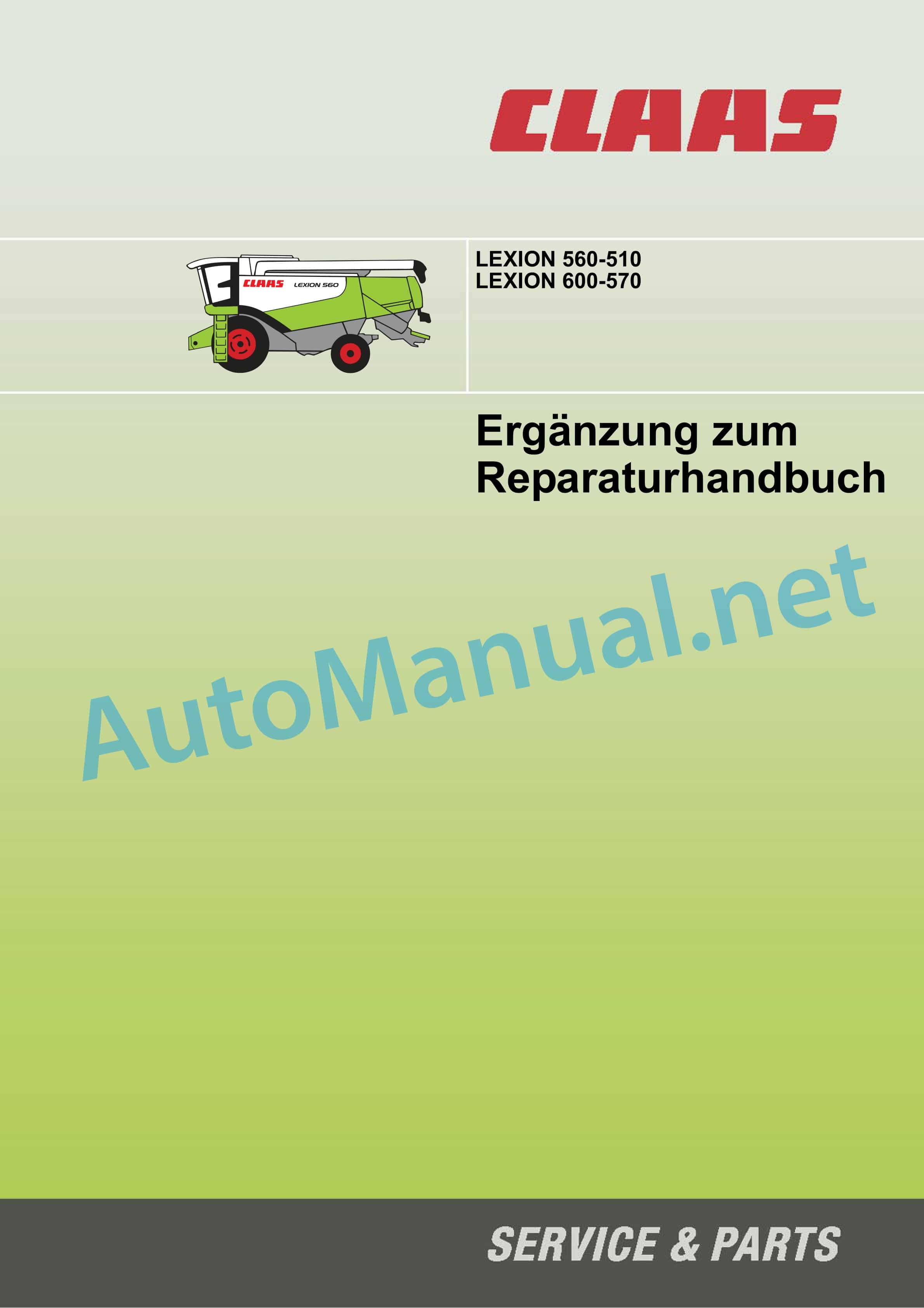 Claas LEXION 600 (589) Combine Repair Manual DE 3 Claas LEXION 600 (589) Combine Repair Manual DE - Image 3