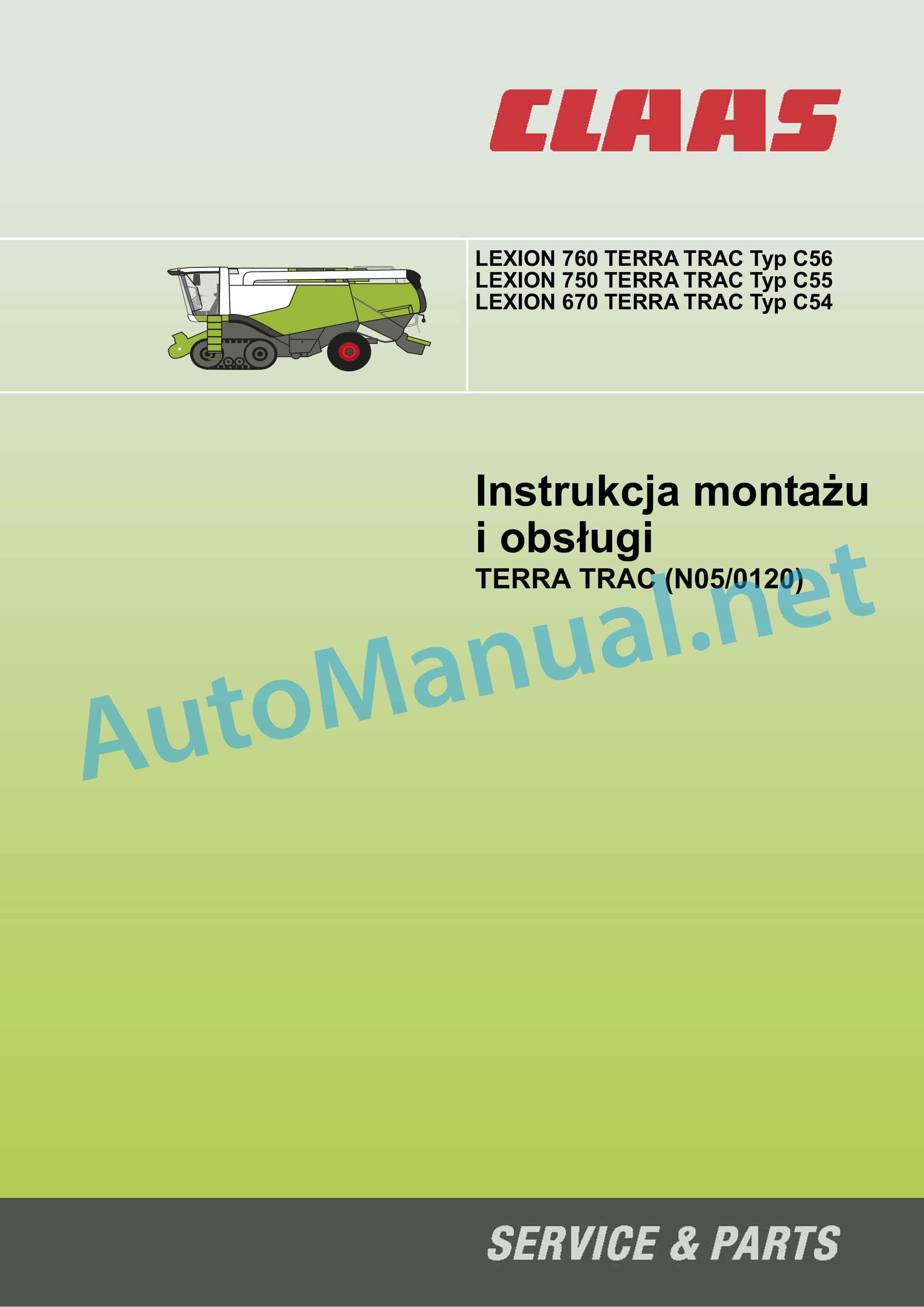 Claas LEXION 760 (C56) Combine Operator Manual PL 3 Claas LEXION 760 (C56) Combine Operator Manual PL - Image 3