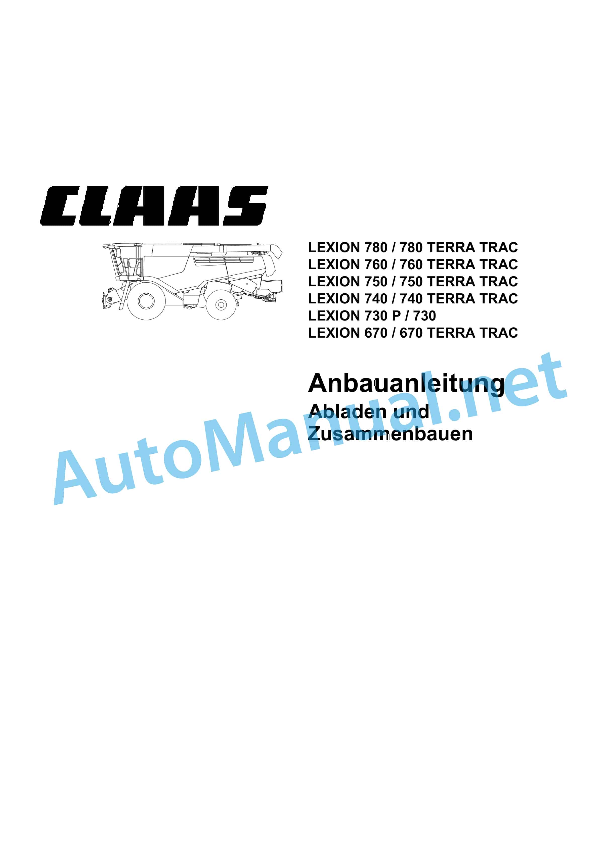Claas LEXION 780-760 (C79) Combine Operator Manual DE