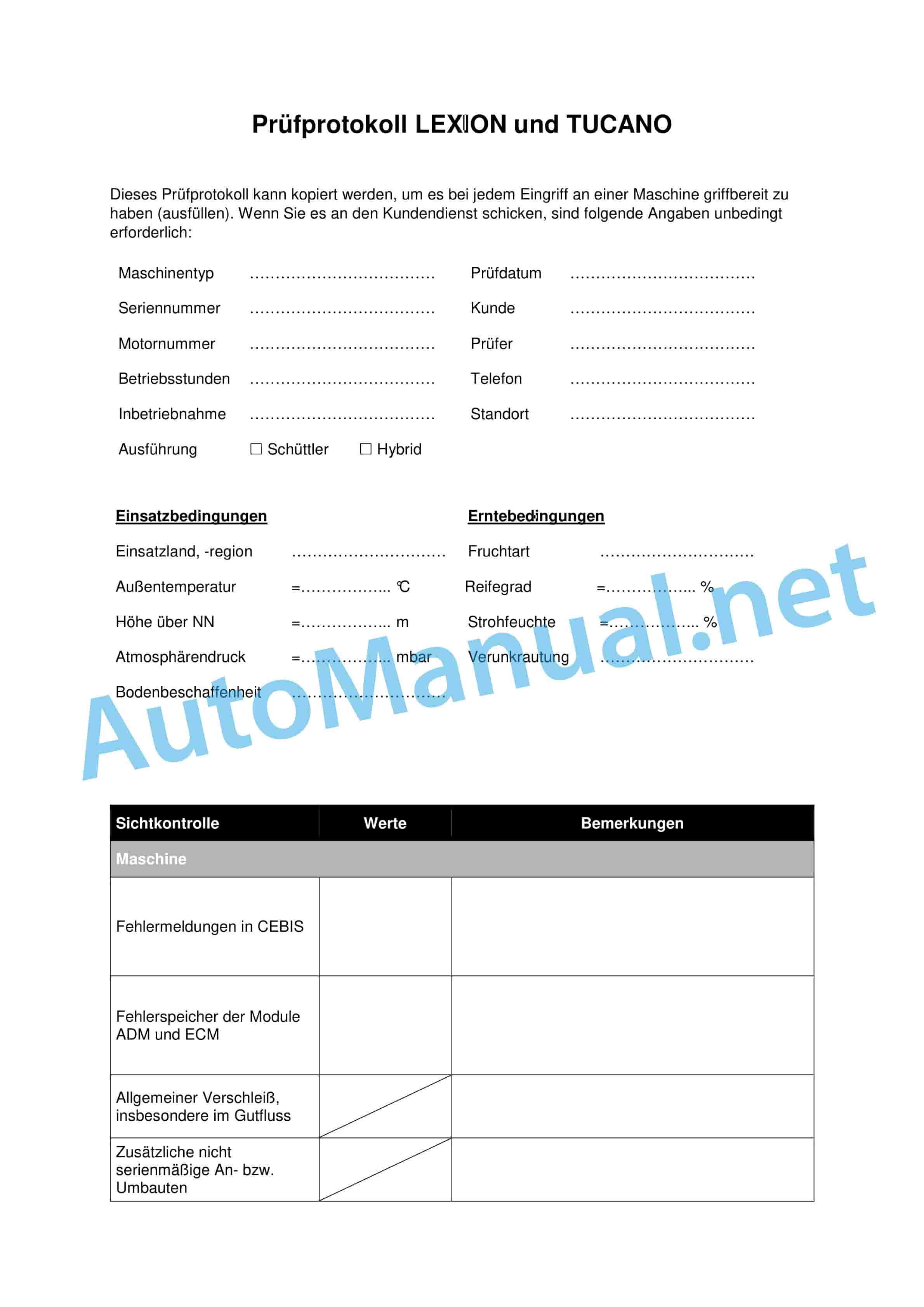 Claas LEXION 8900-8700 (C86) Combine Repair Manual DE 7 Claas LEXION 8900-8700 (C86) Combine Repair Manual DE - Image 7
