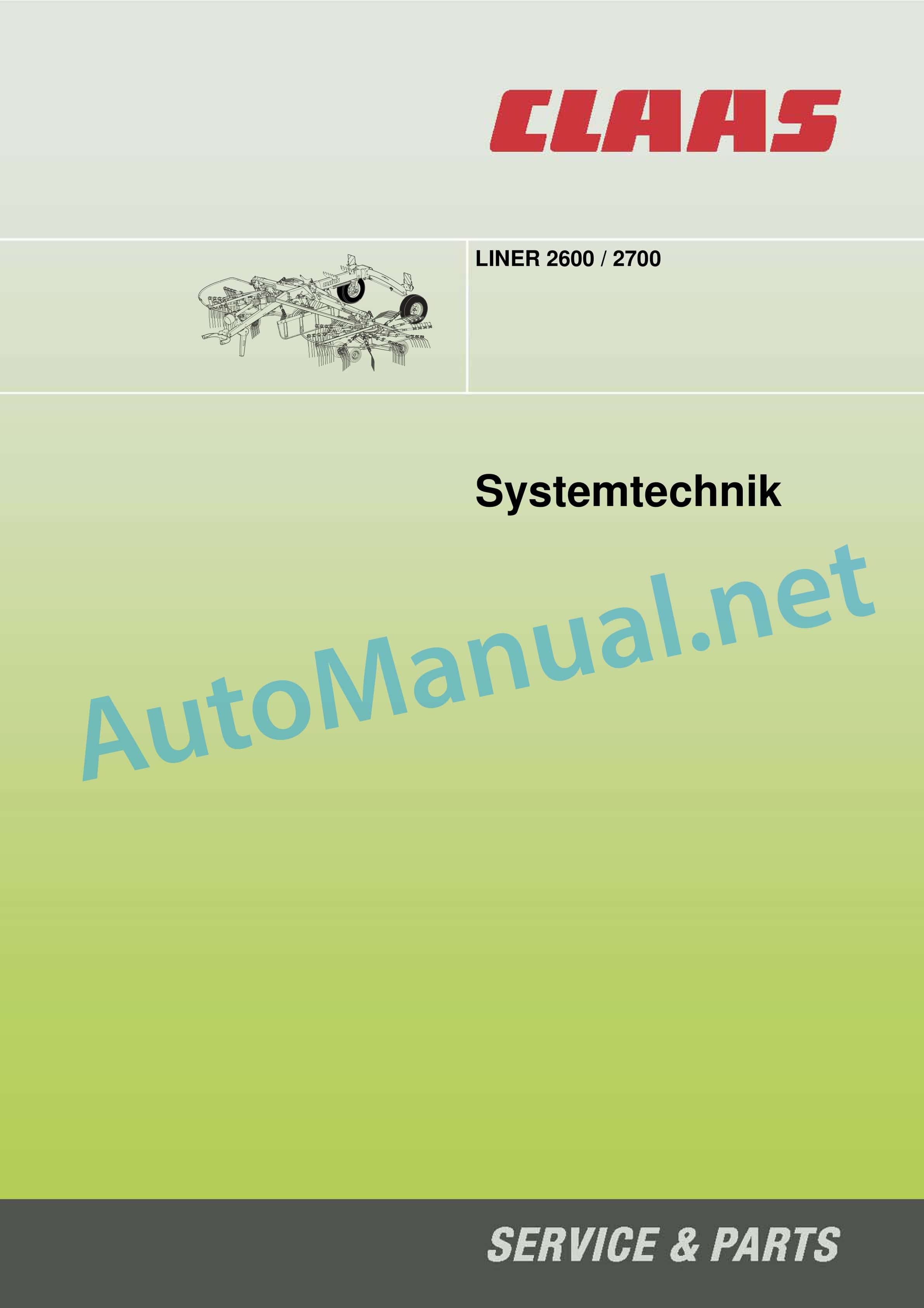 Claas LINER 2700 (986) Swathers Technical System DE