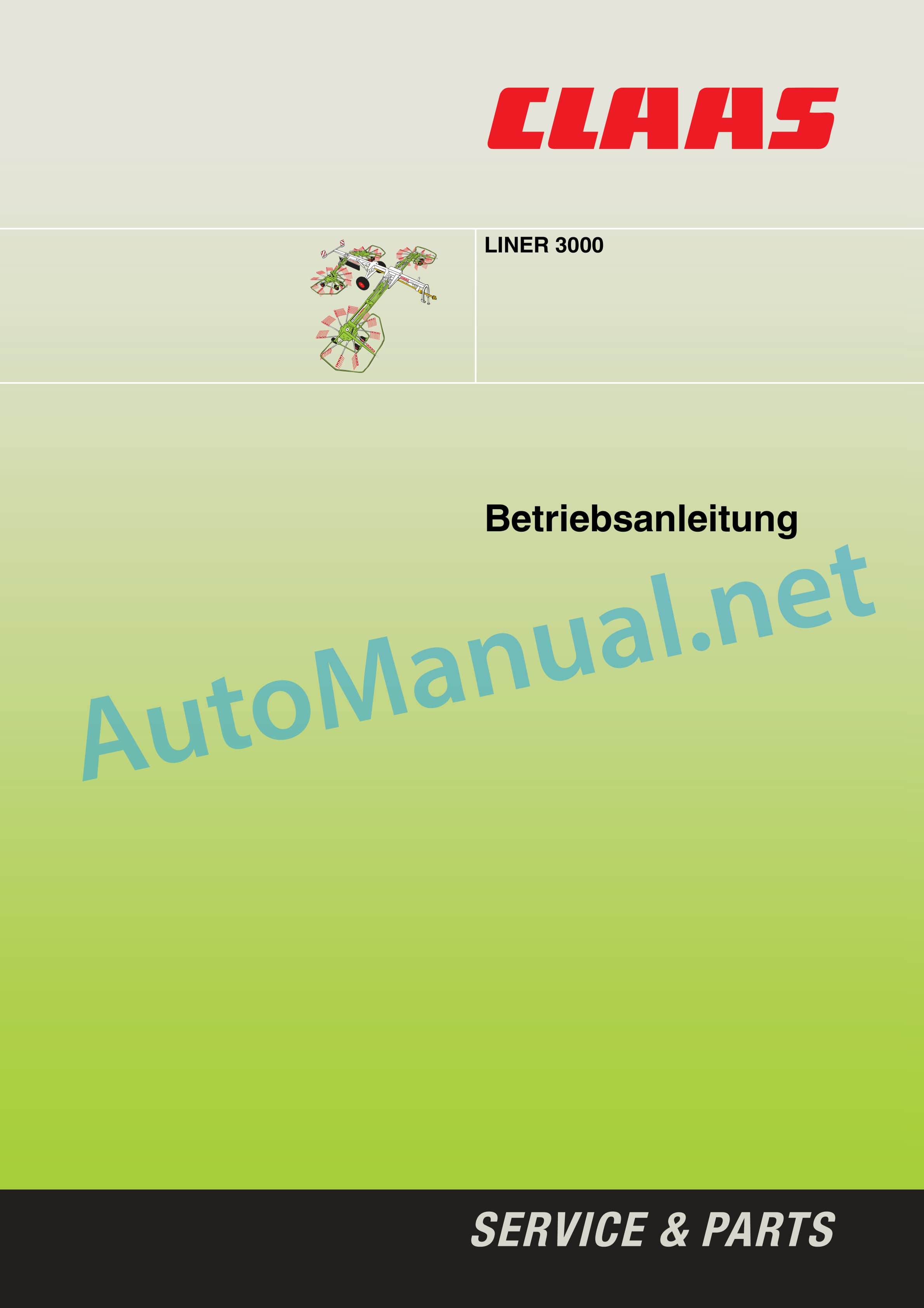 Claas LINER 3000 (605) Swathers Operator Manual DE