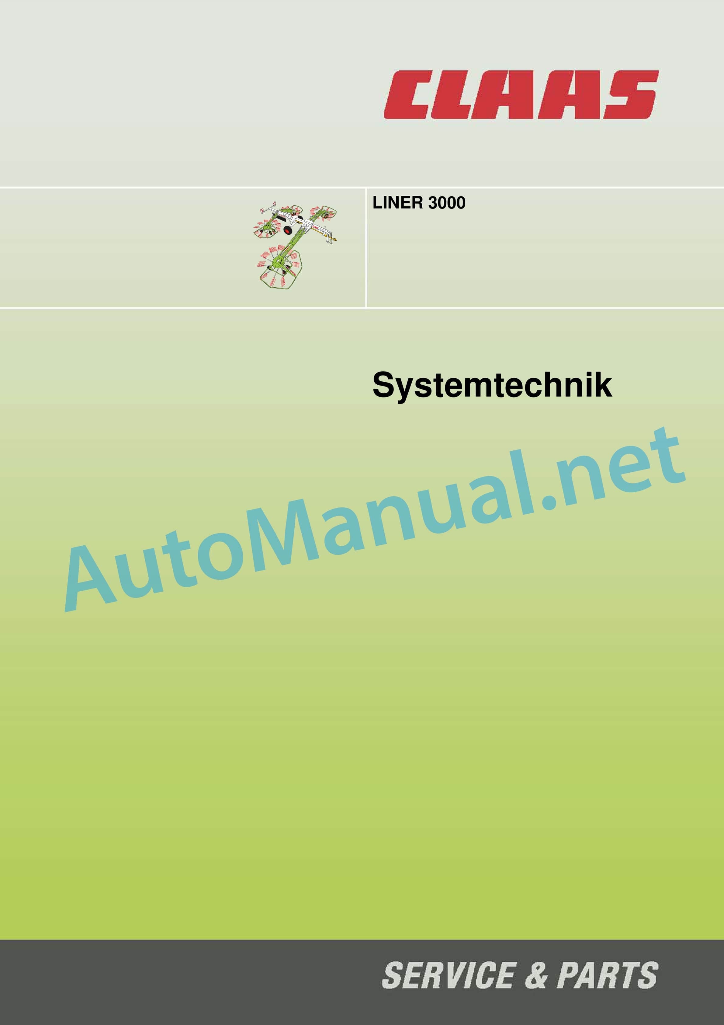 Claas LINER 3000 (605) Swathers Technical System DE 1 Claas LINER 3000 (605) Swathers Technical System DE