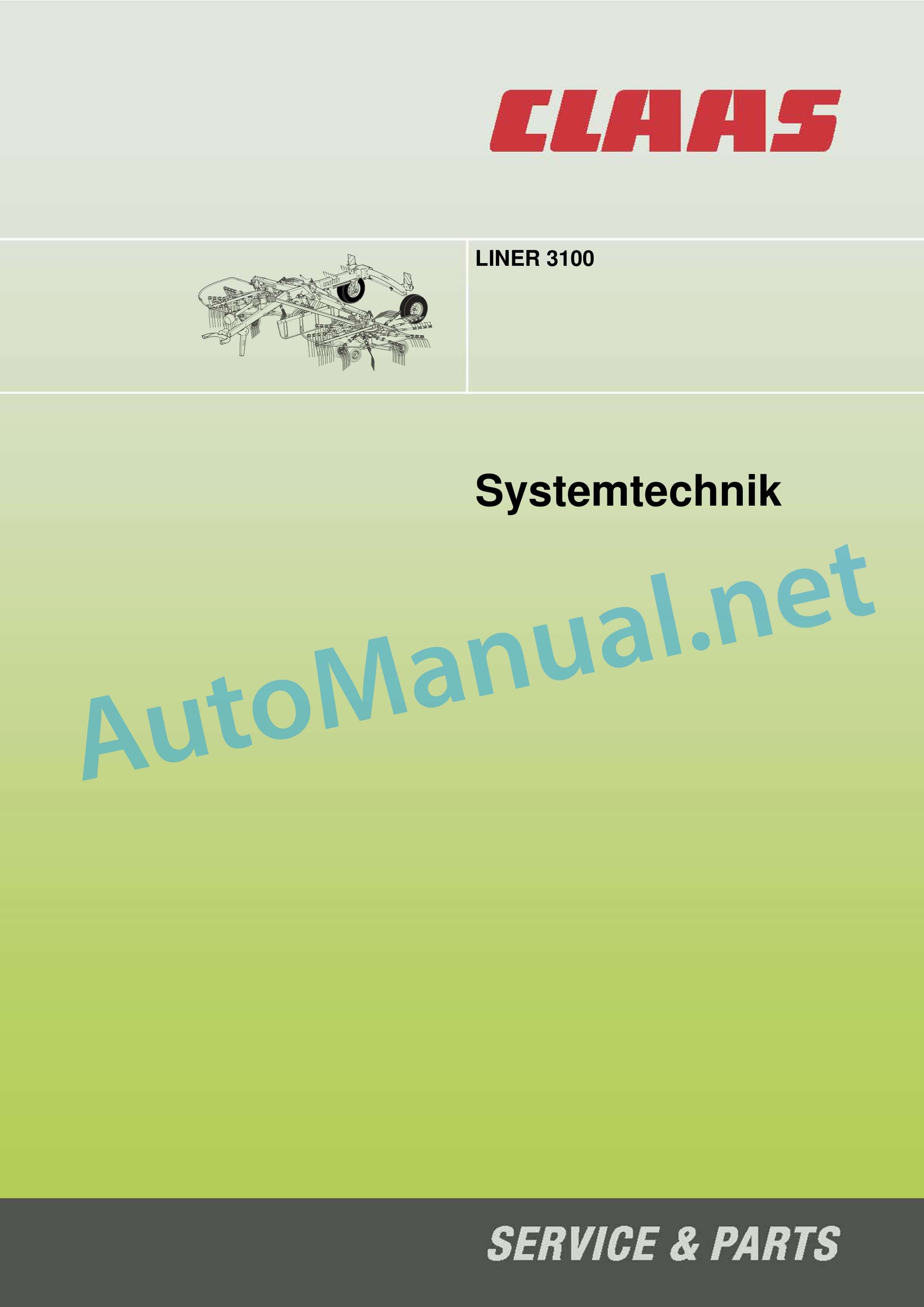 Claas LINER 3100 (989) Swathers Technical System DE 1 Claas LINER 3100 (989) Swathers Technical System DE