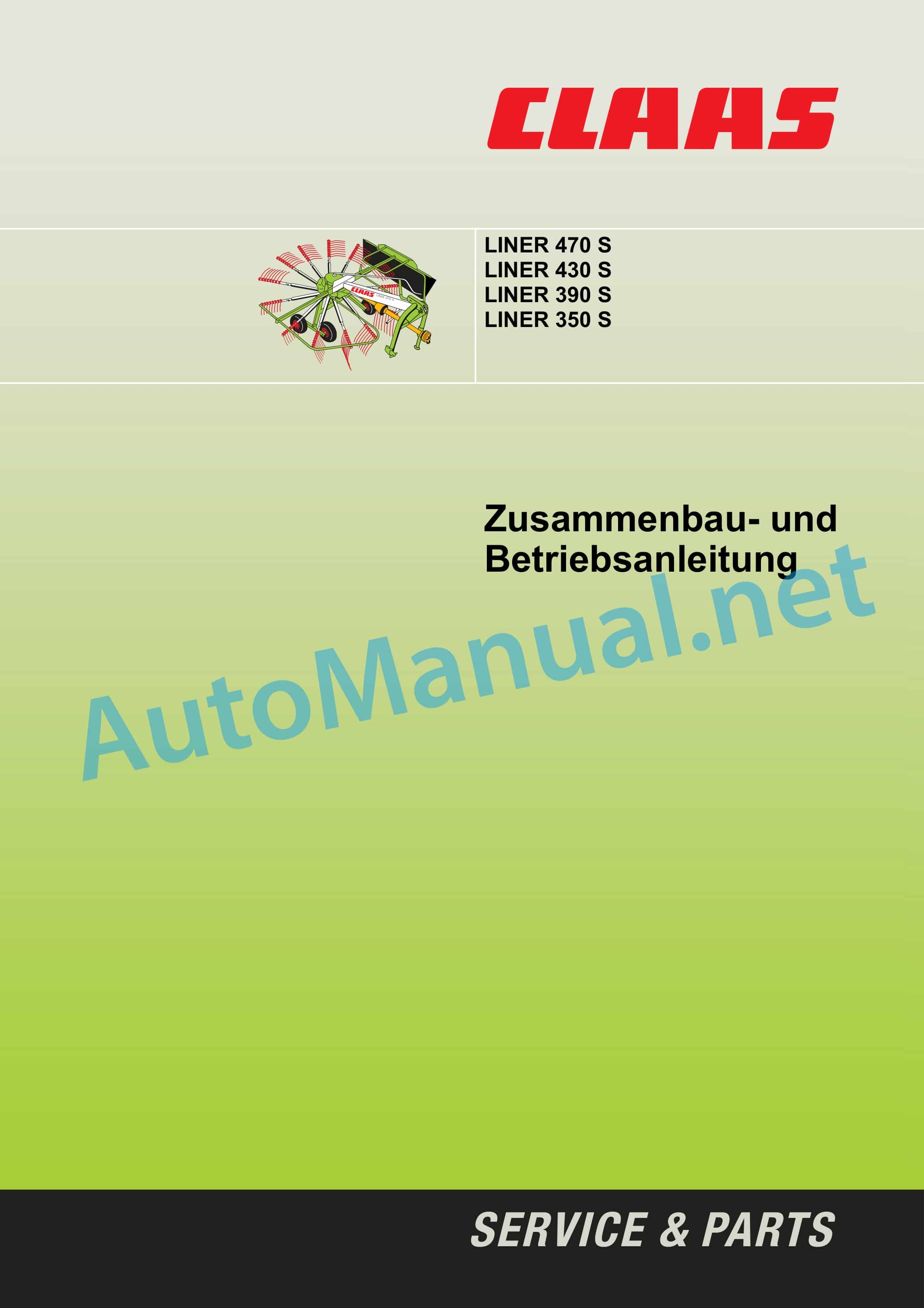 Claas LINER 390 S (600) Swathers Operator Manual DE