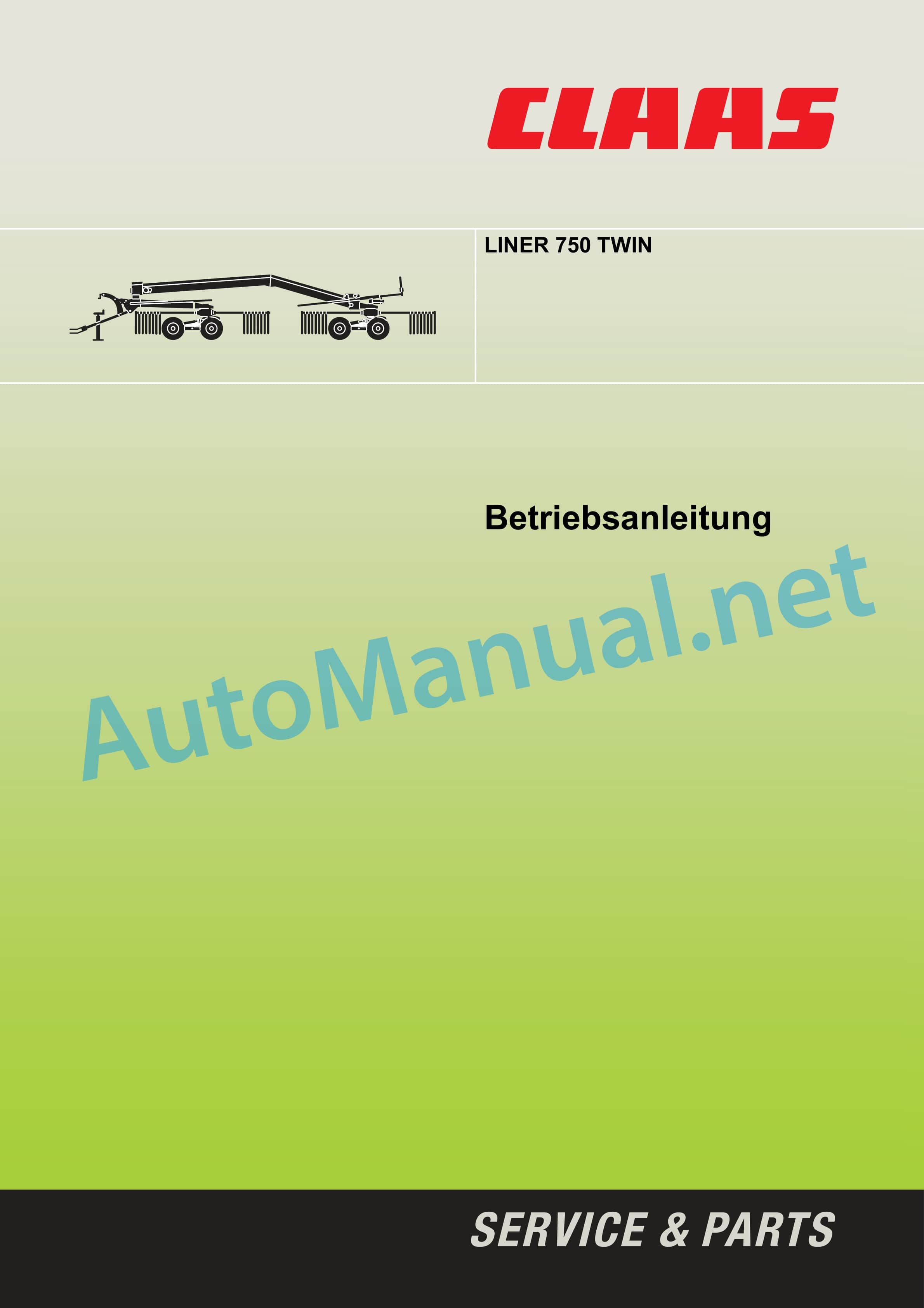 Claas LINER 750 TWIN (609) Swathers Operator Manual DE