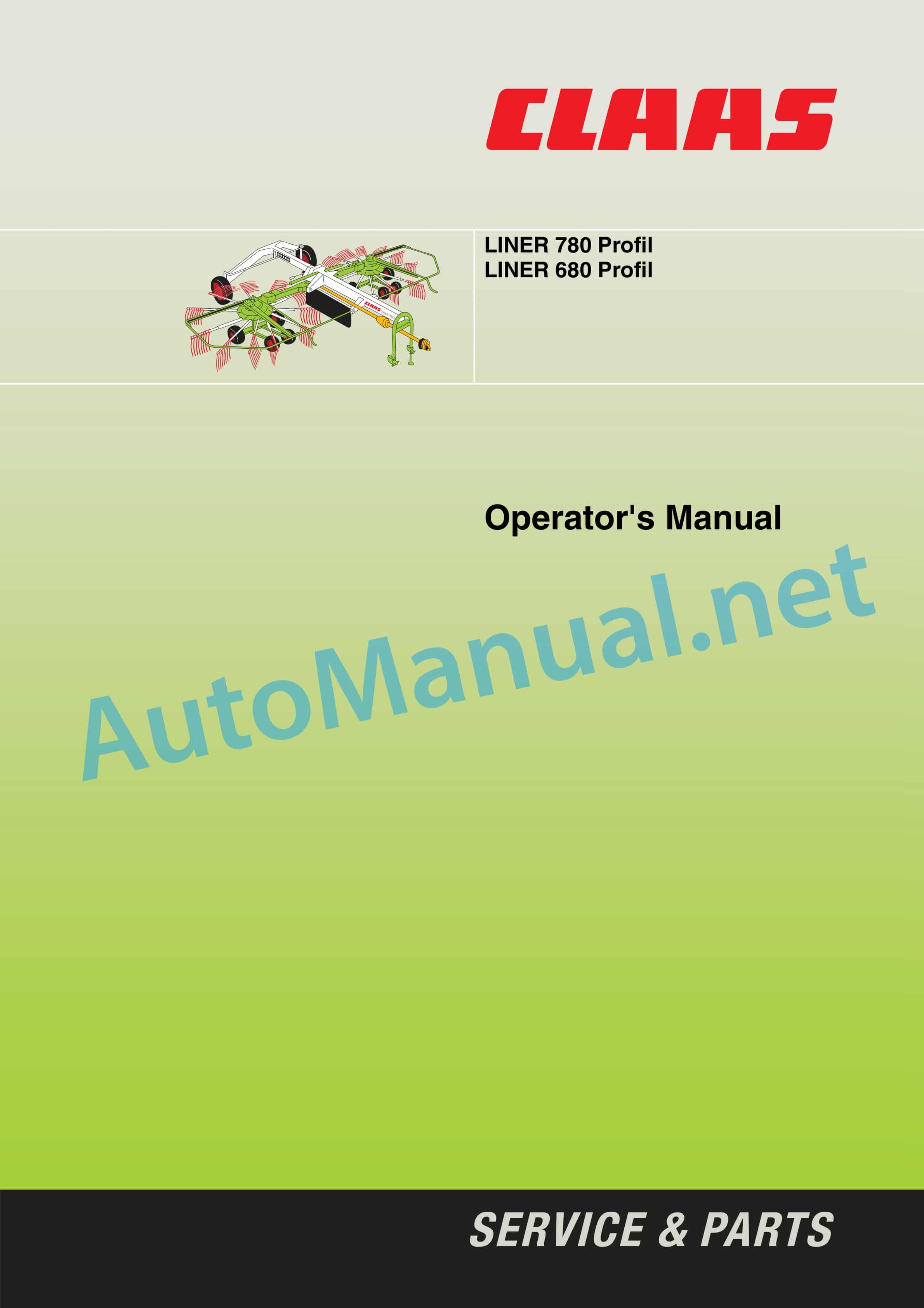 Claas LINER 780 (604) Swathers Operator Manual DE 2 Claas LINER 780 (604) Swathers Operator Manual DE - Image 2