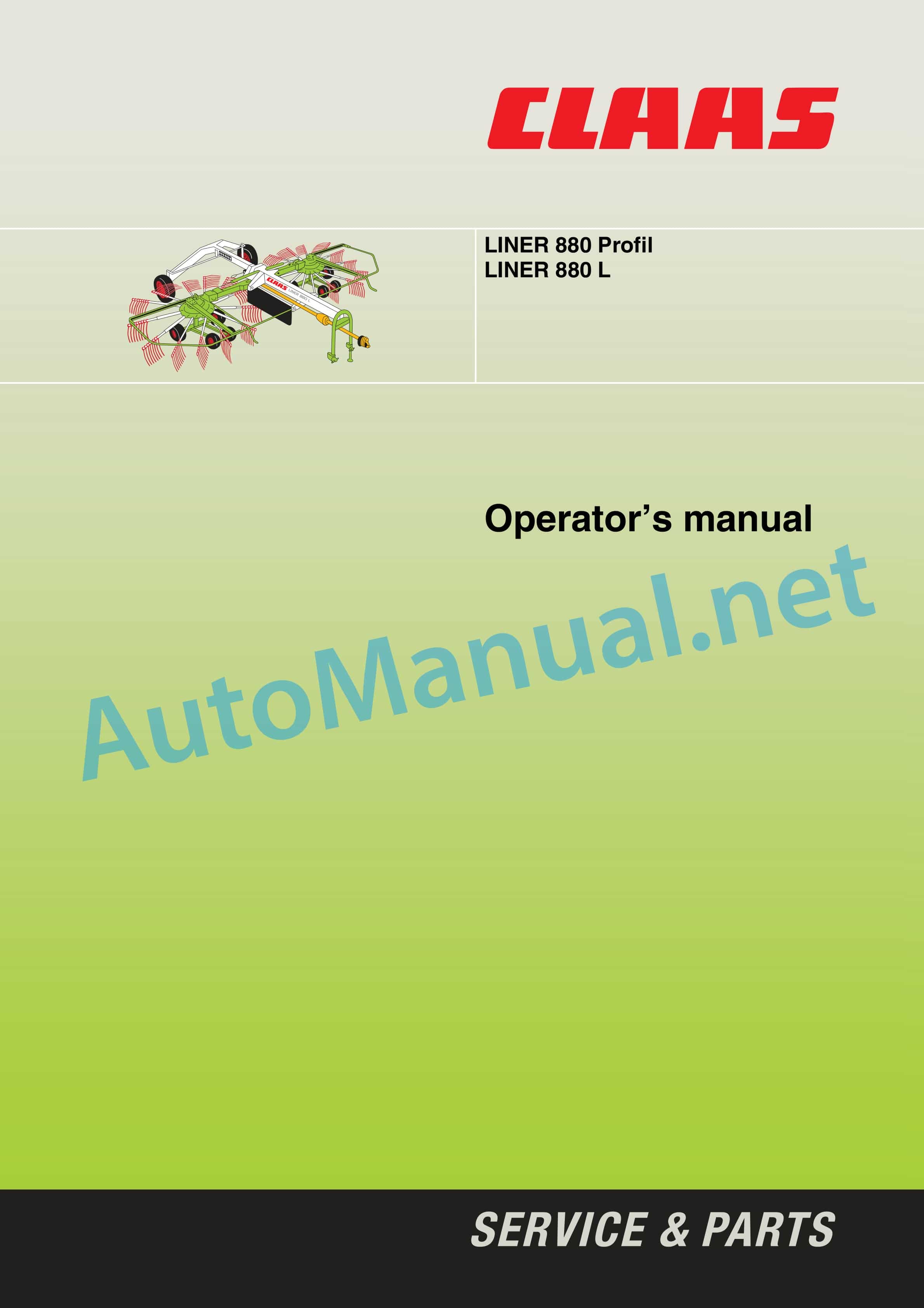 Claas LINER 880 (606) Swathers Operator Manual DE