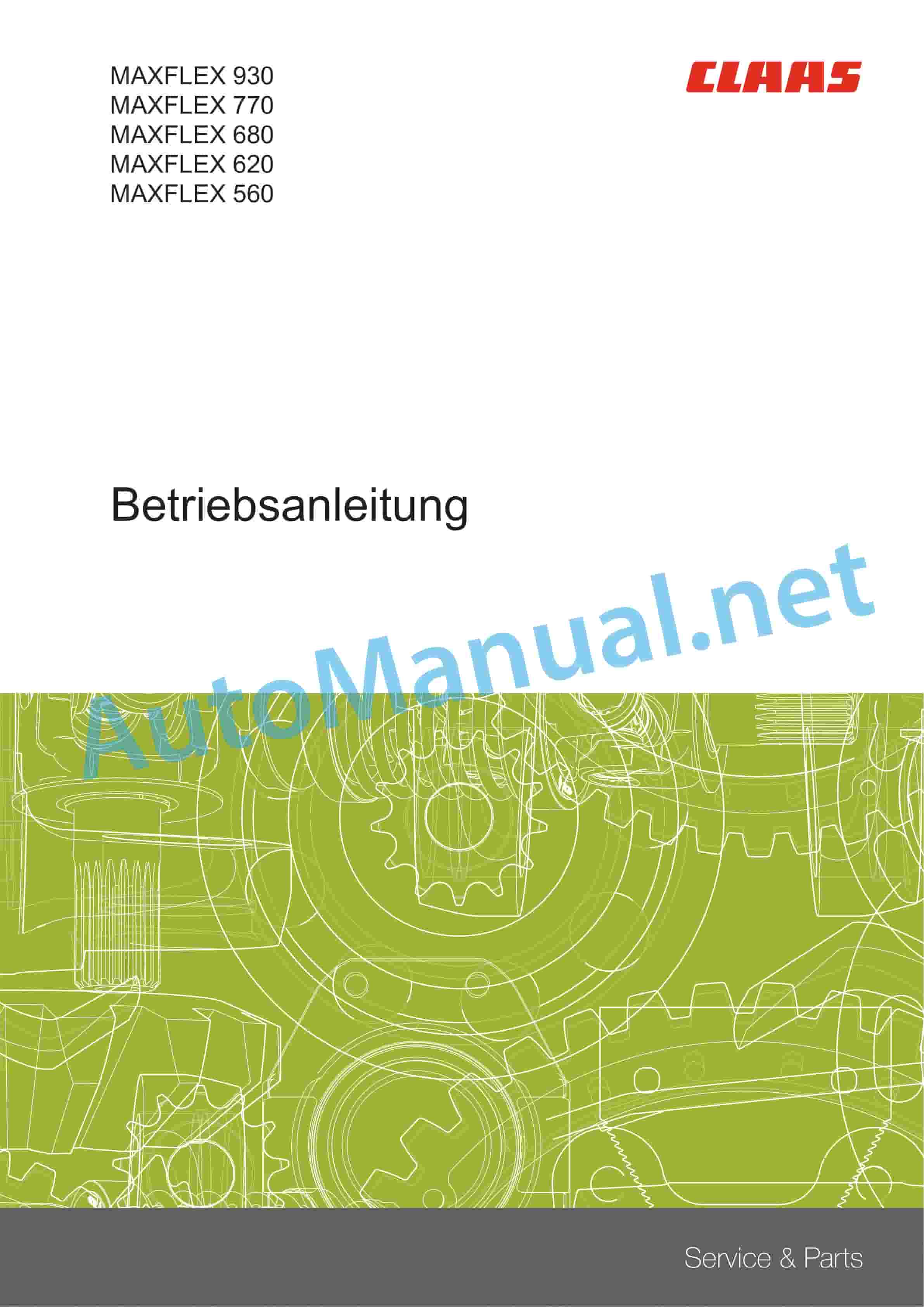 Claas MAXFLEX 930-770 (534) Combine Operator Manual DE 1 Claas MAXFLEX 930-770 (534) Combine Operator Manual DE