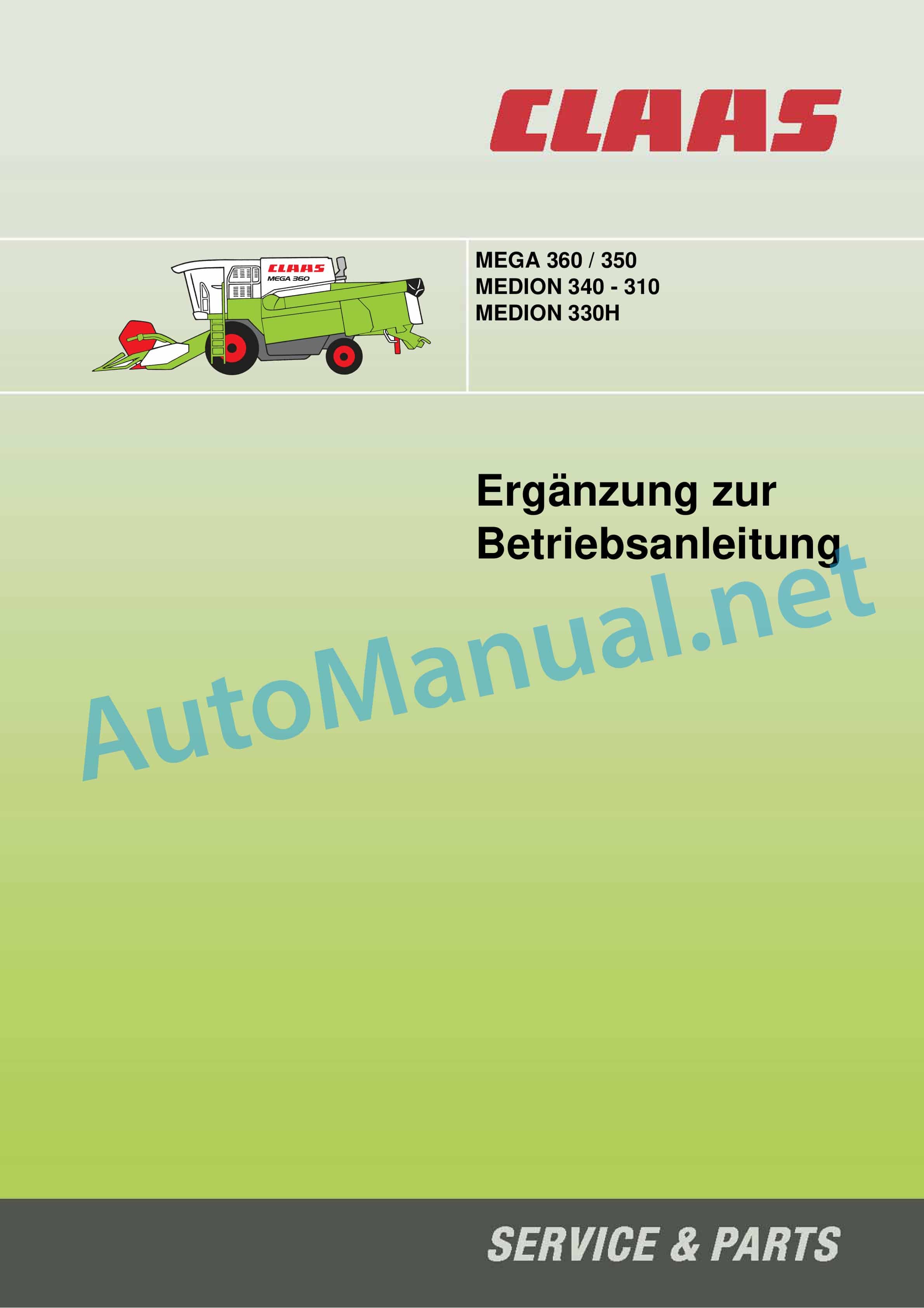 Claas MEDION 340 (934) Combine Operator Manual DE
