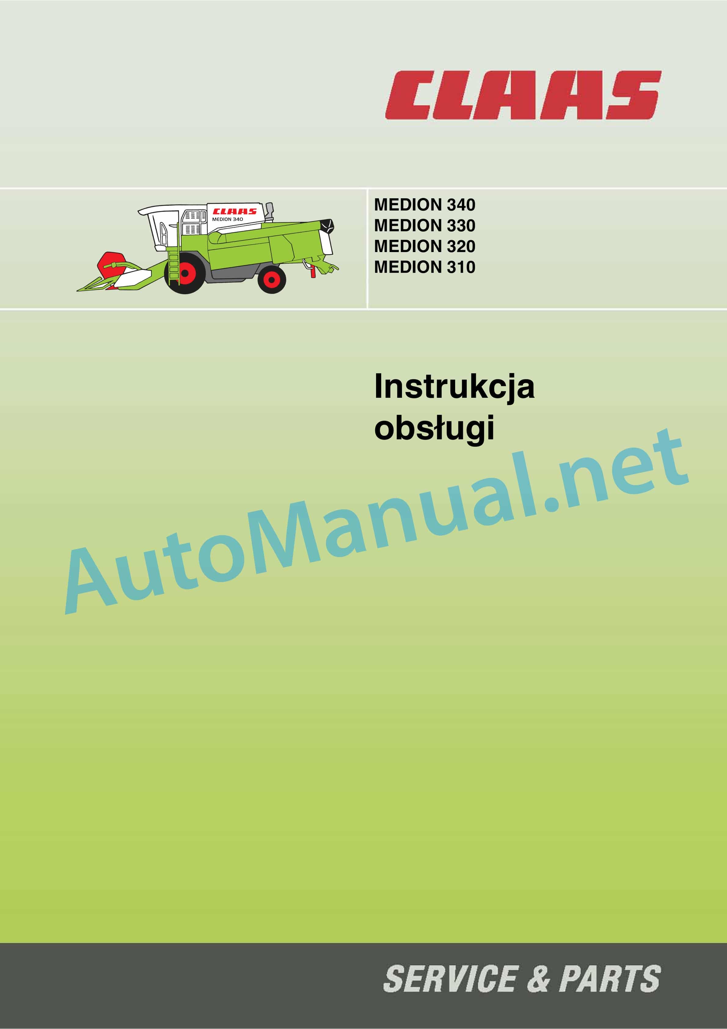 Claas MEDION 340 (934) Combine Operator Manual PL
