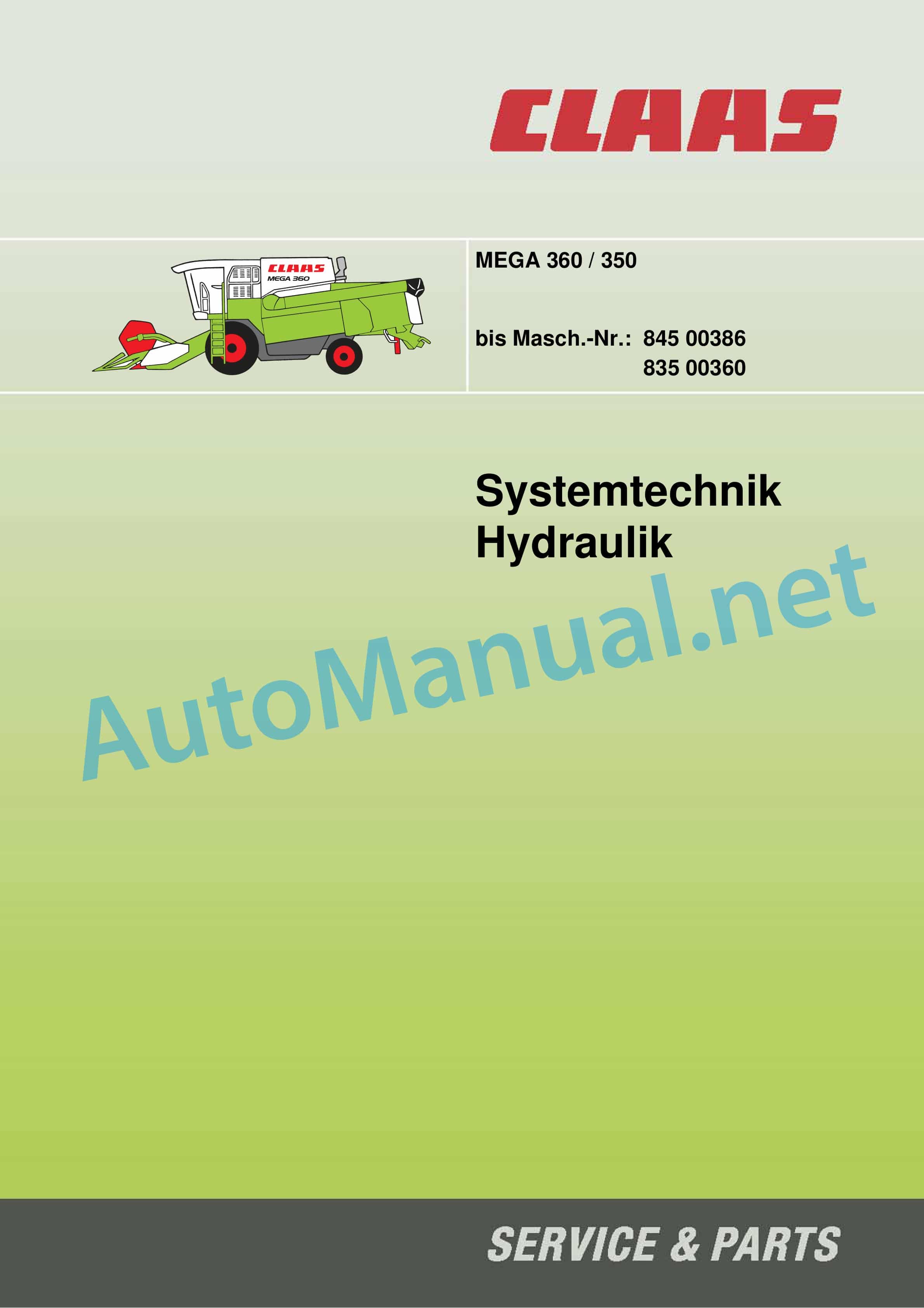 Claas MEGA 370 360 (845) Combine Technical System DE 3 Claas MEGA 370 360 (845) Combine Technical System DE - Image 3