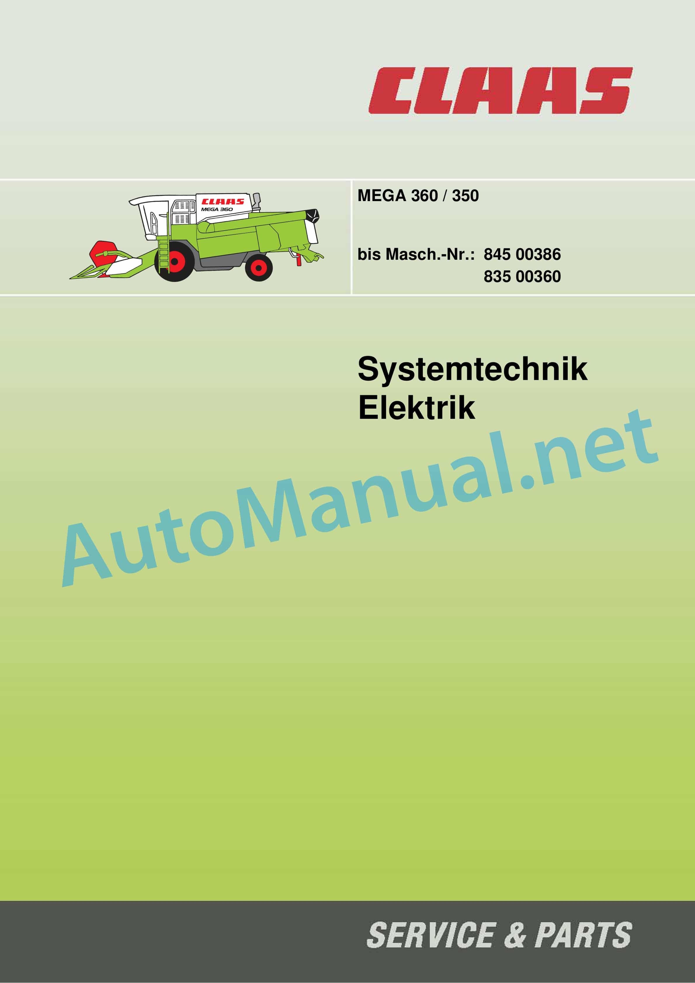 Claas MEGA 370 360 (845) Combine Technical System DE 4 Claas MEGA 370 360 (845) Combine Technical System DE - Image 4