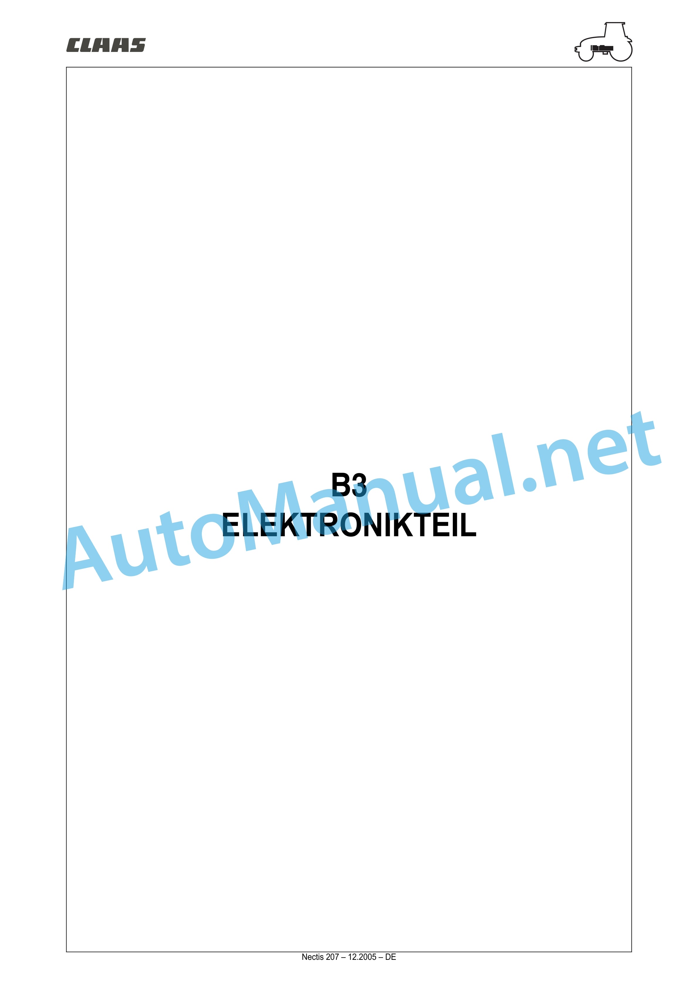Claas NECTIS F 267 257 247 227 2+4WD (T16) Tractor Repair Manual DE 10 Claas NECTIS F 267 257 247 227 2+4WD (T16) Tractor Repair Manual DE - Image 10