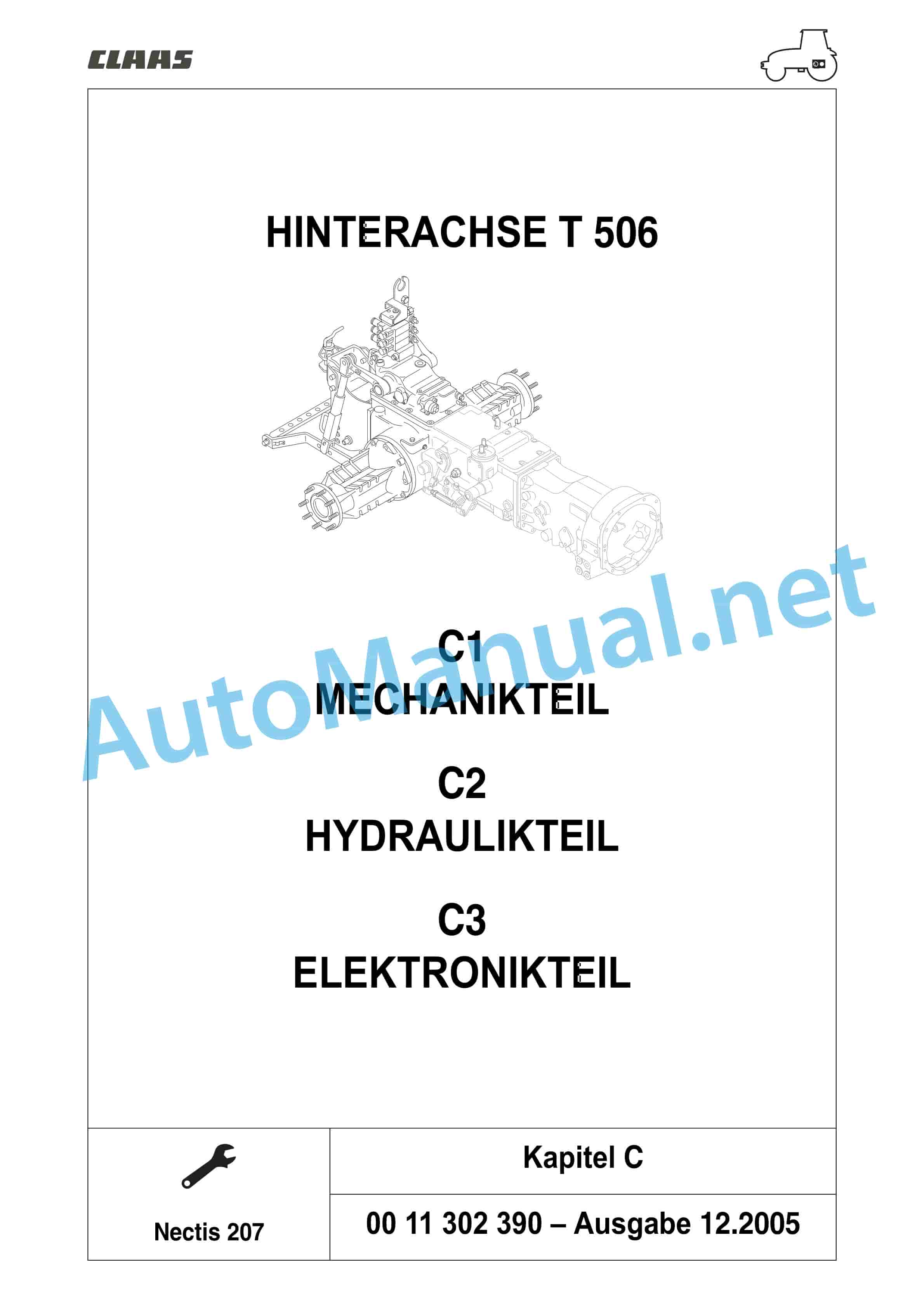 Claas NECTIS F 267 257 247 227 2+4WD (T16) Tractor Repair Manual DE 11 Claas NECTIS F 267 257 247 227 2+4WD (T16) Tractor Repair Manual DE - Image 11
