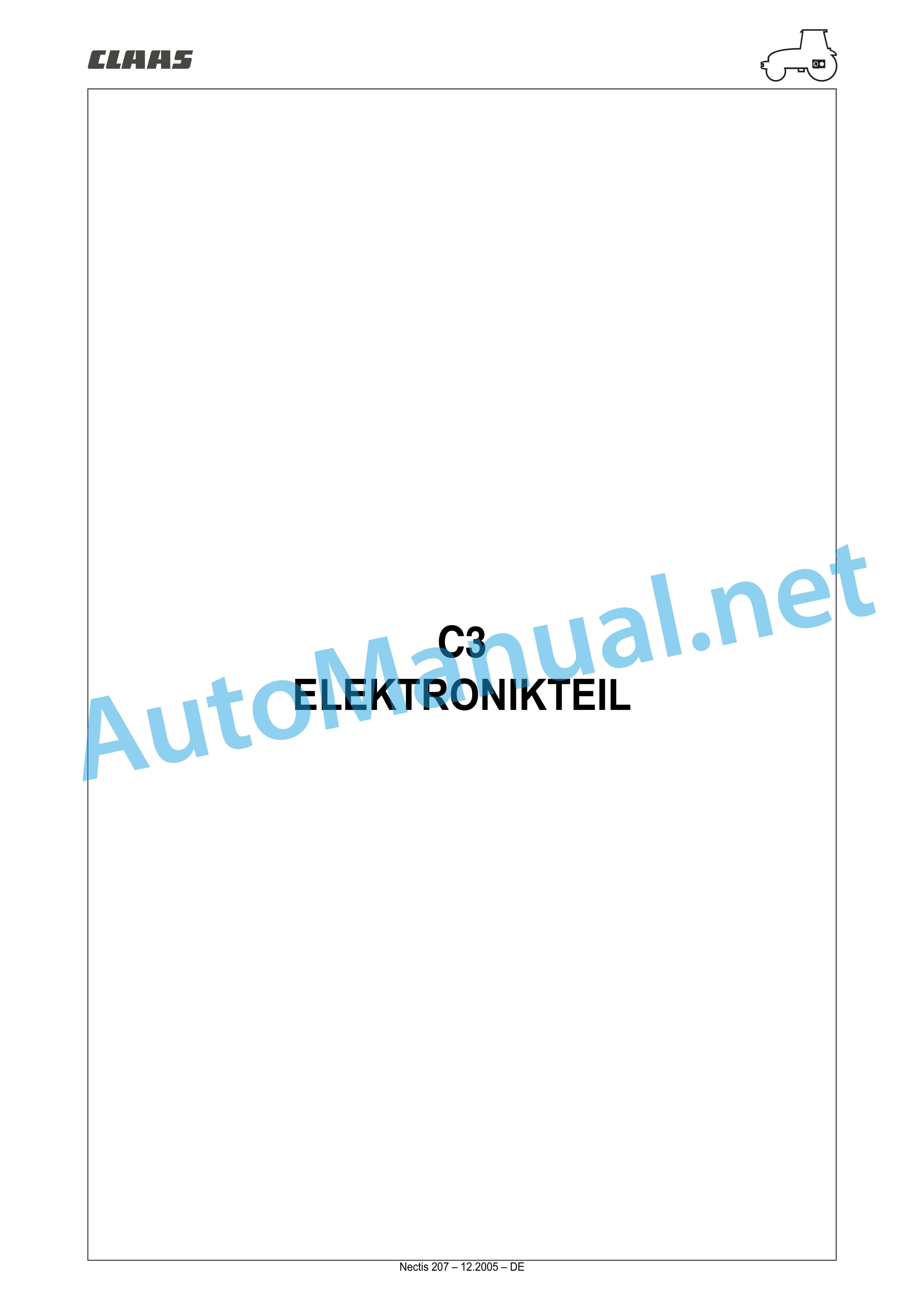 Claas NECTIS F 267 257 247 227 2+4WD (T16) Tractor Repair Manual DE 14 Claas NECTIS F 267 257 247 227 2+4WD (T16) Tractor Repair Manual DE - Image 14