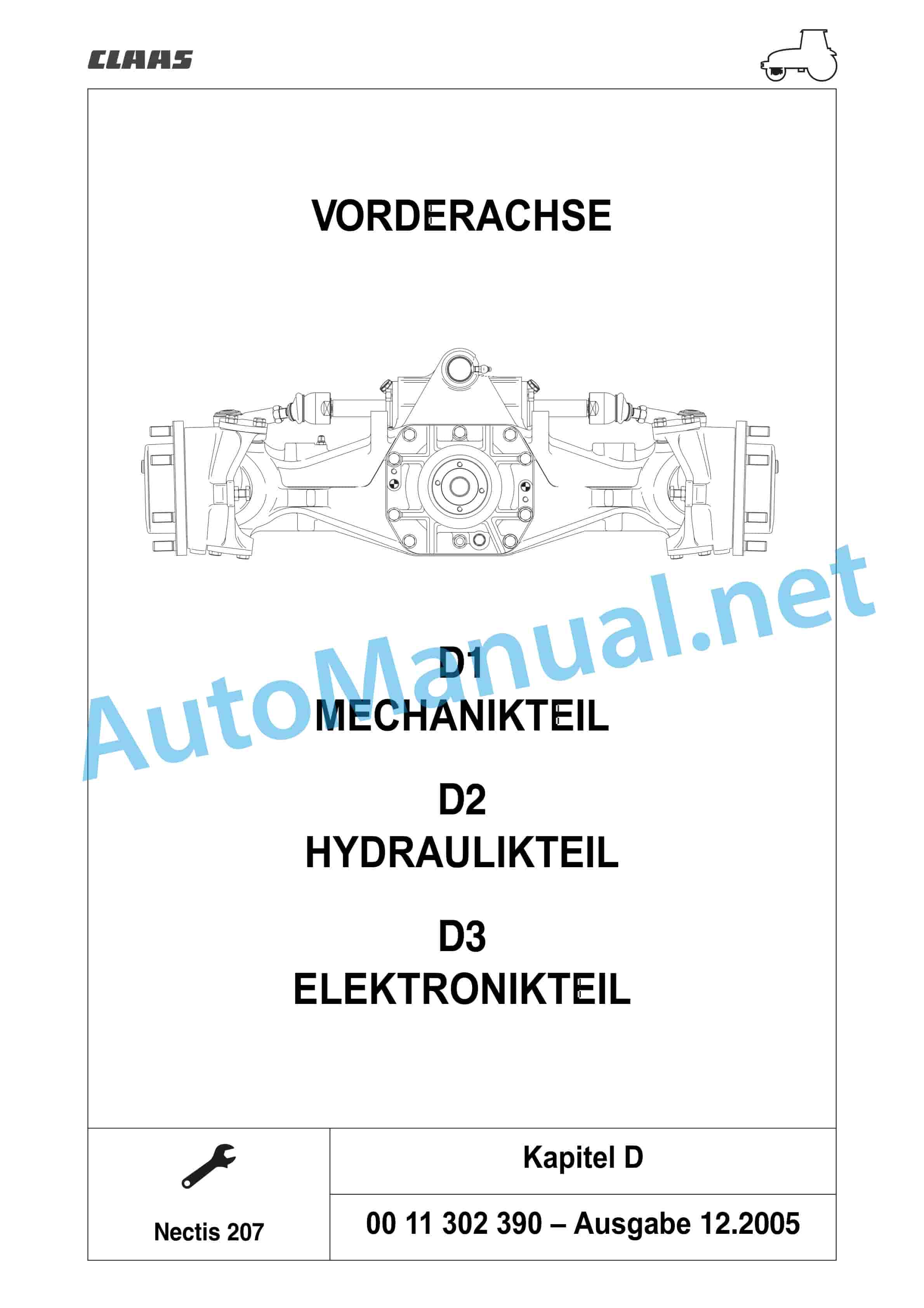 Claas NECTIS F 267 257 247 227 2+4WD (T16) Tractor Repair Manual DE 15 Claas NECTIS F 267 257 247 227 2+4WD (T16) Tractor Repair Manual DE - Image 15