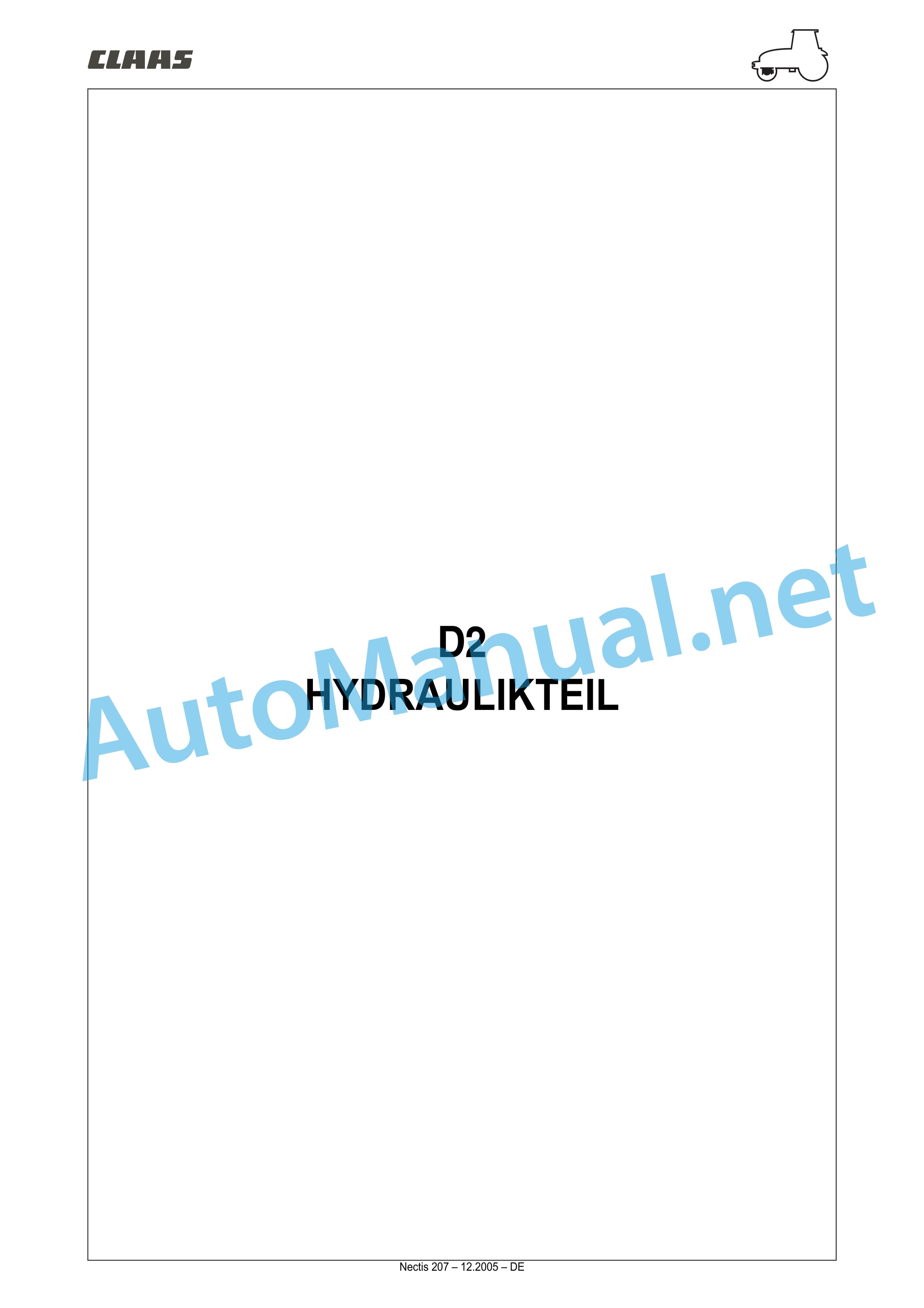 Claas NECTIS F 267 257 247 227 2+4WD (T16) Tractor Repair Manual DE 17 Claas NECTIS F 267 257 247 227 2+4WD (T16) Tractor Repair Manual DE - Image 17