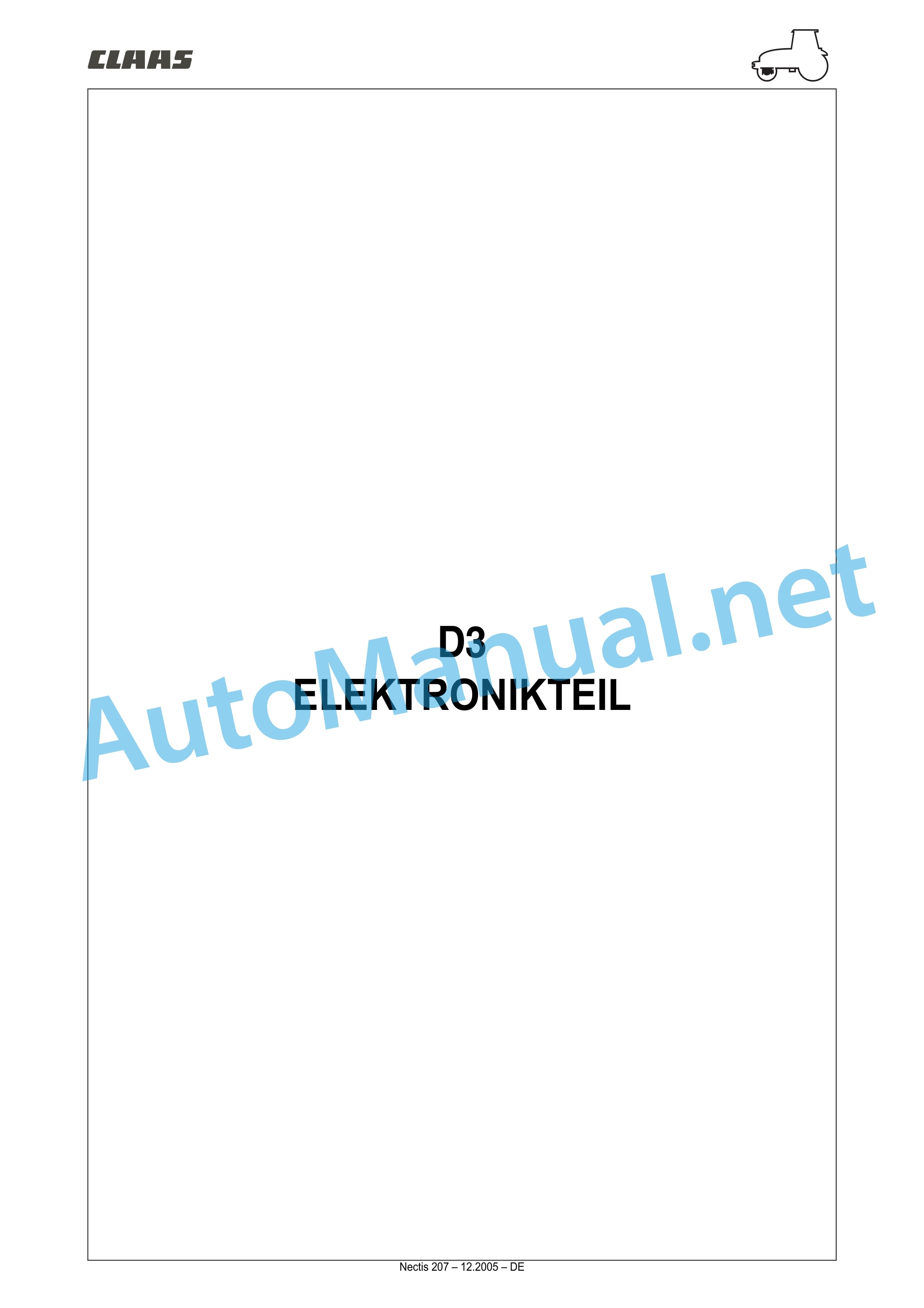 Claas NECTIS F 267 257 247 227 2+4WD (T16) Tractor Repair Manual DE 18 Claas NECTIS F 267 257 247 227 2+4WD (T16) Tractor Repair Manual DE - Image 18