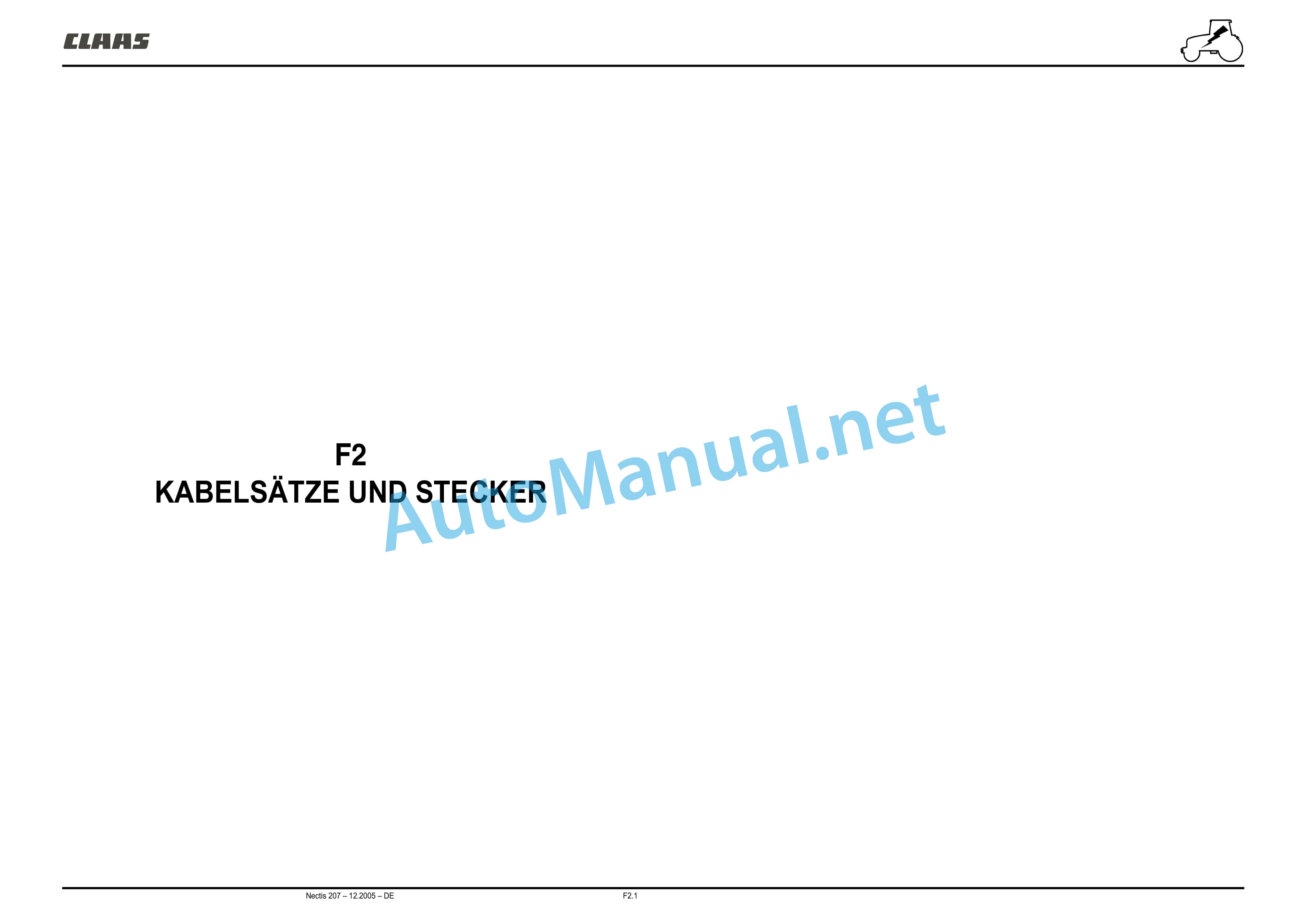 Claas NECTIS F 267 257 247 227 2+4WD (T16) Tractor Repair Manual DE 28 Claas NECTIS F 267 257 247 227 2+4WD (T16) Tractor Repair Manual DE - Image 28