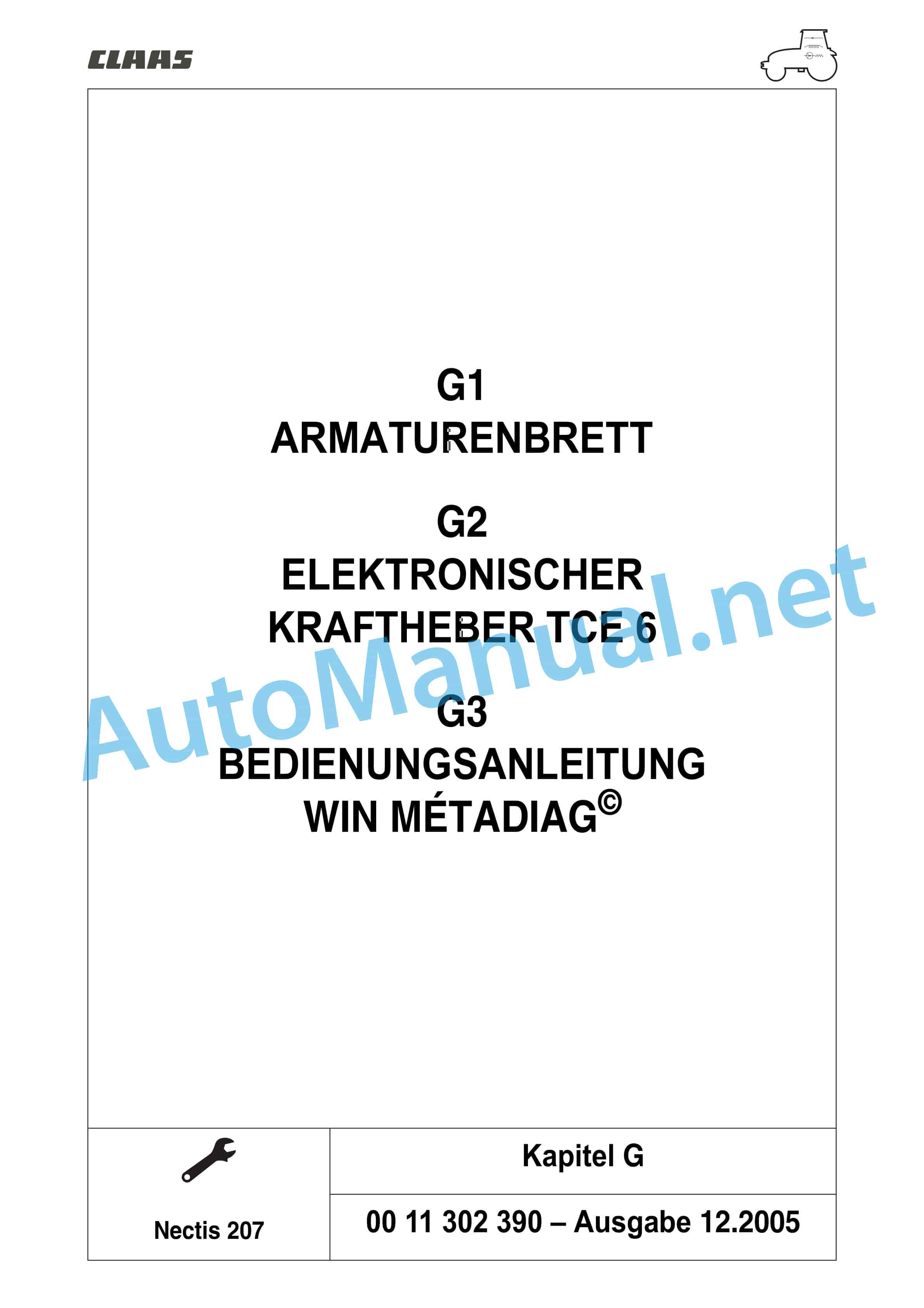 Claas NECTIS F 267 257 247 227 2+4WD (T16) Tractor Repair Manual DE 29 Claas NECTIS F 267 257 247 227 2+4WD (T16) Tractor Repair Manual DE - Image 29
