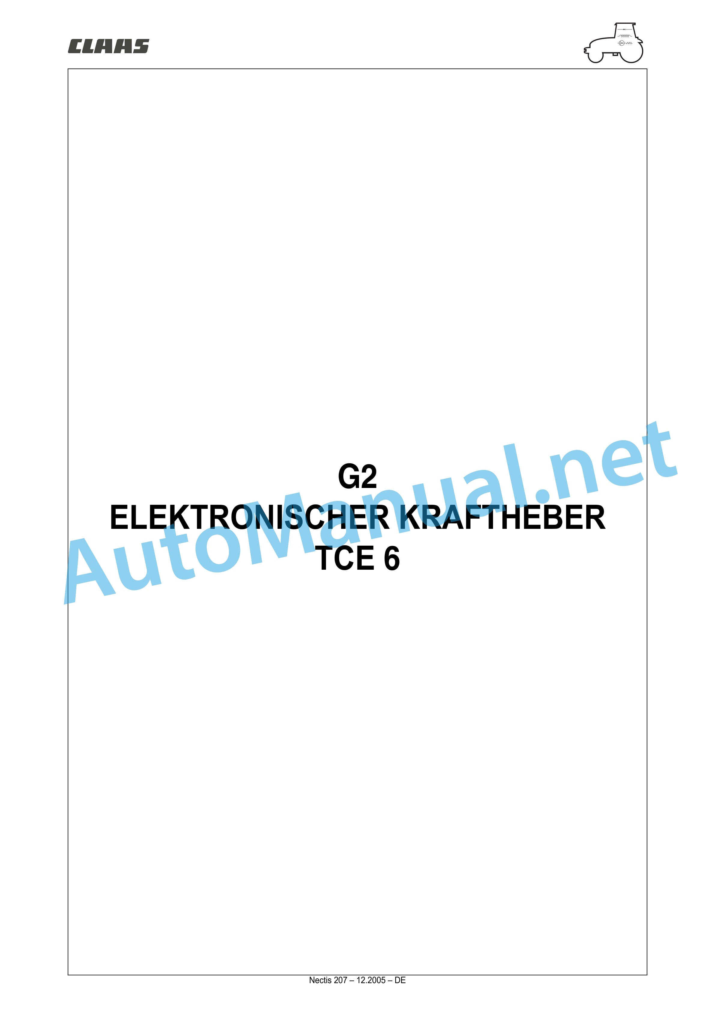Claas NECTIS F 267 257 247 227 2+4WD (T16) Tractor Repair Manual DE 31 Claas NECTIS F 267 257 247 227 2+4WD (T16) Tractor Repair Manual DE - Image 31