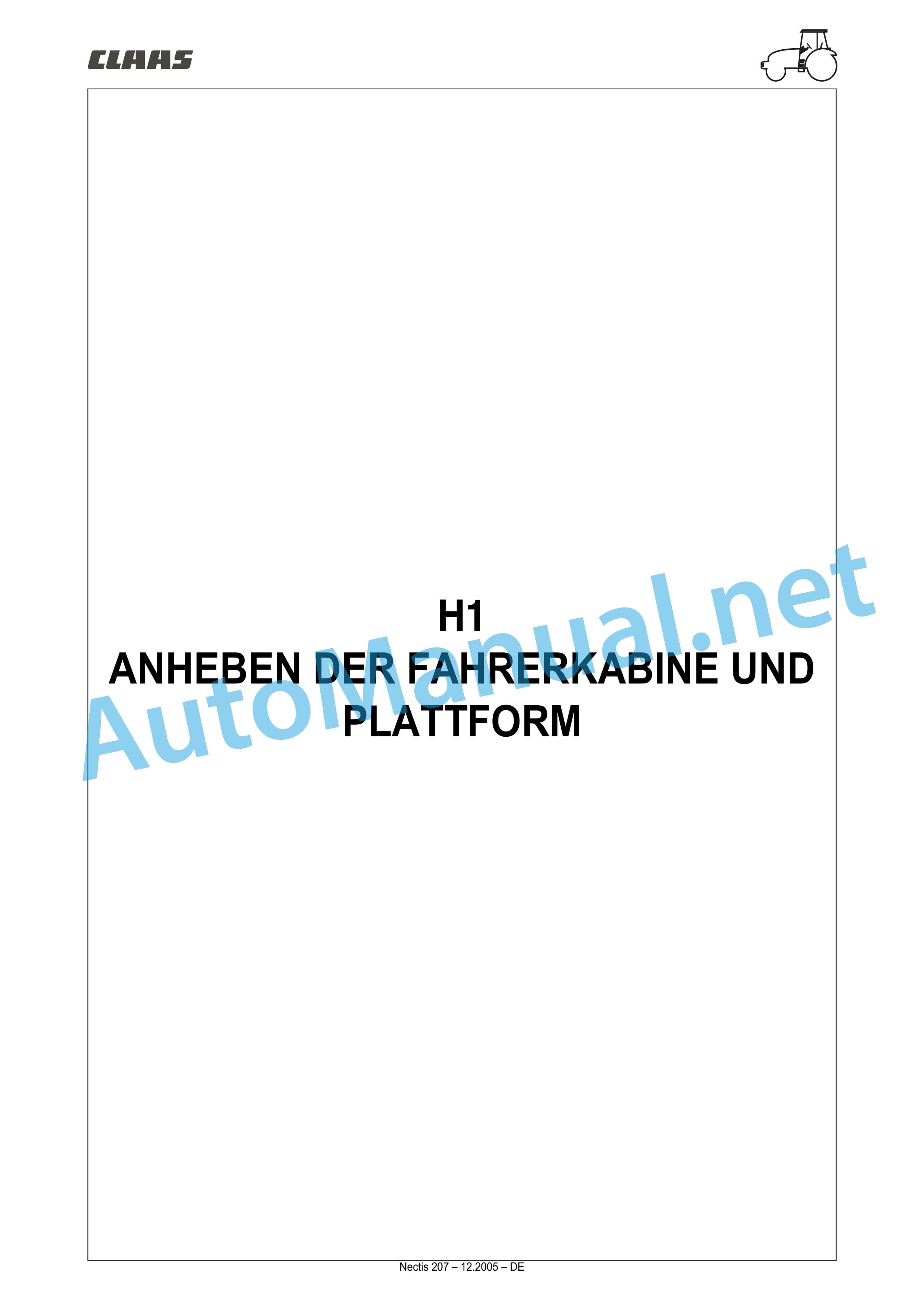 Claas NECTIS F 267 257 247 227 2+4WD (T16) Tractor Repair Manual DE 34 Claas NECTIS F 267 257 247 227 2+4WD (T16) Tractor Repair Manual DE - Image 34