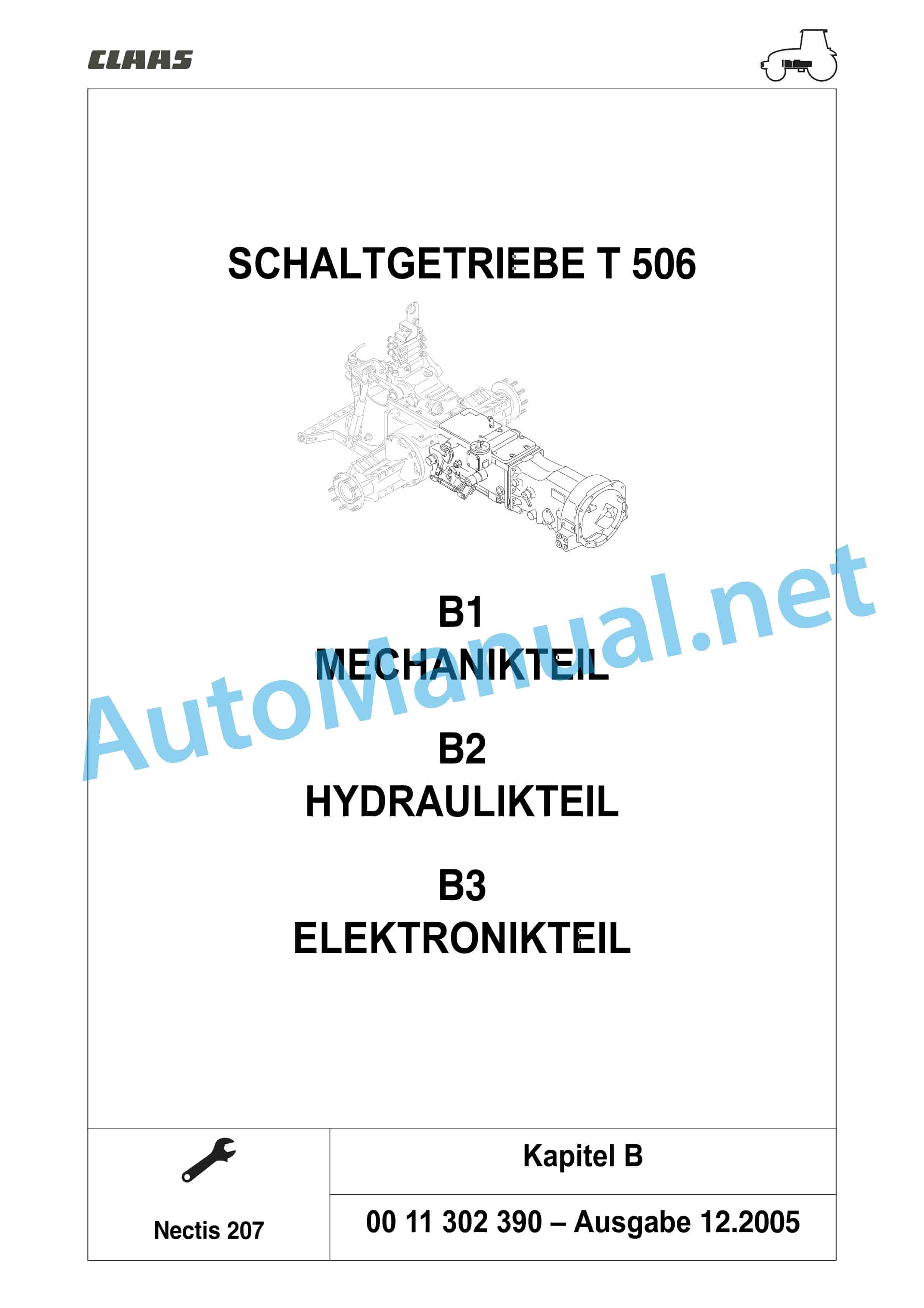 Claas NECTIS F 267 257 247 227 2+4WD (T16) Tractor Repair Manual DE 7 Claas NECTIS F 267 257 247 227 2+4WD (T16) Tractor Repair Manual DE - Image 7