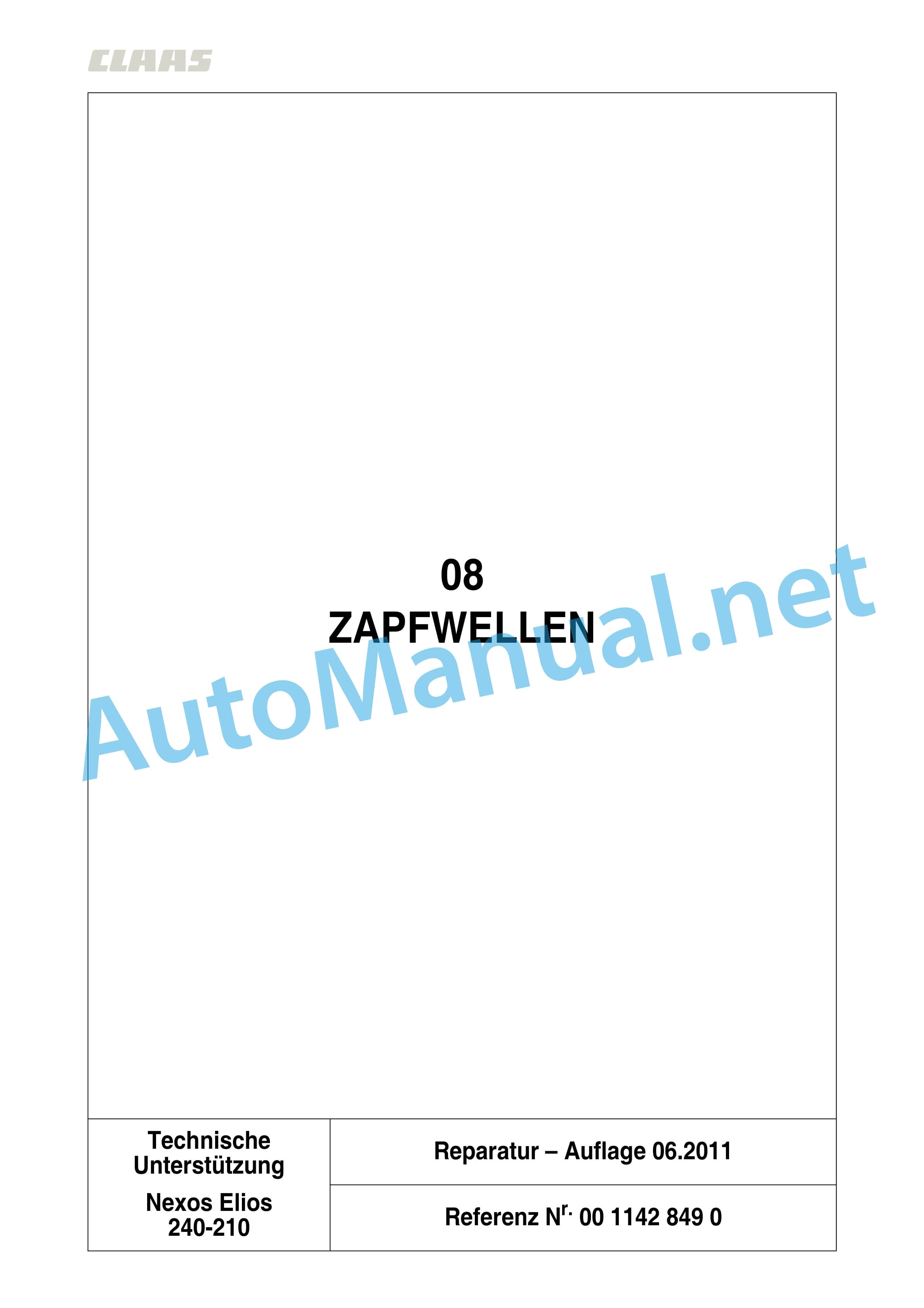 Claas NEXOS F 240-210 (A27) Tractor Repair Manual DE 3 Claas NEXOS F 240-210 (A27) Tractor Repair Manual DE - Image 3