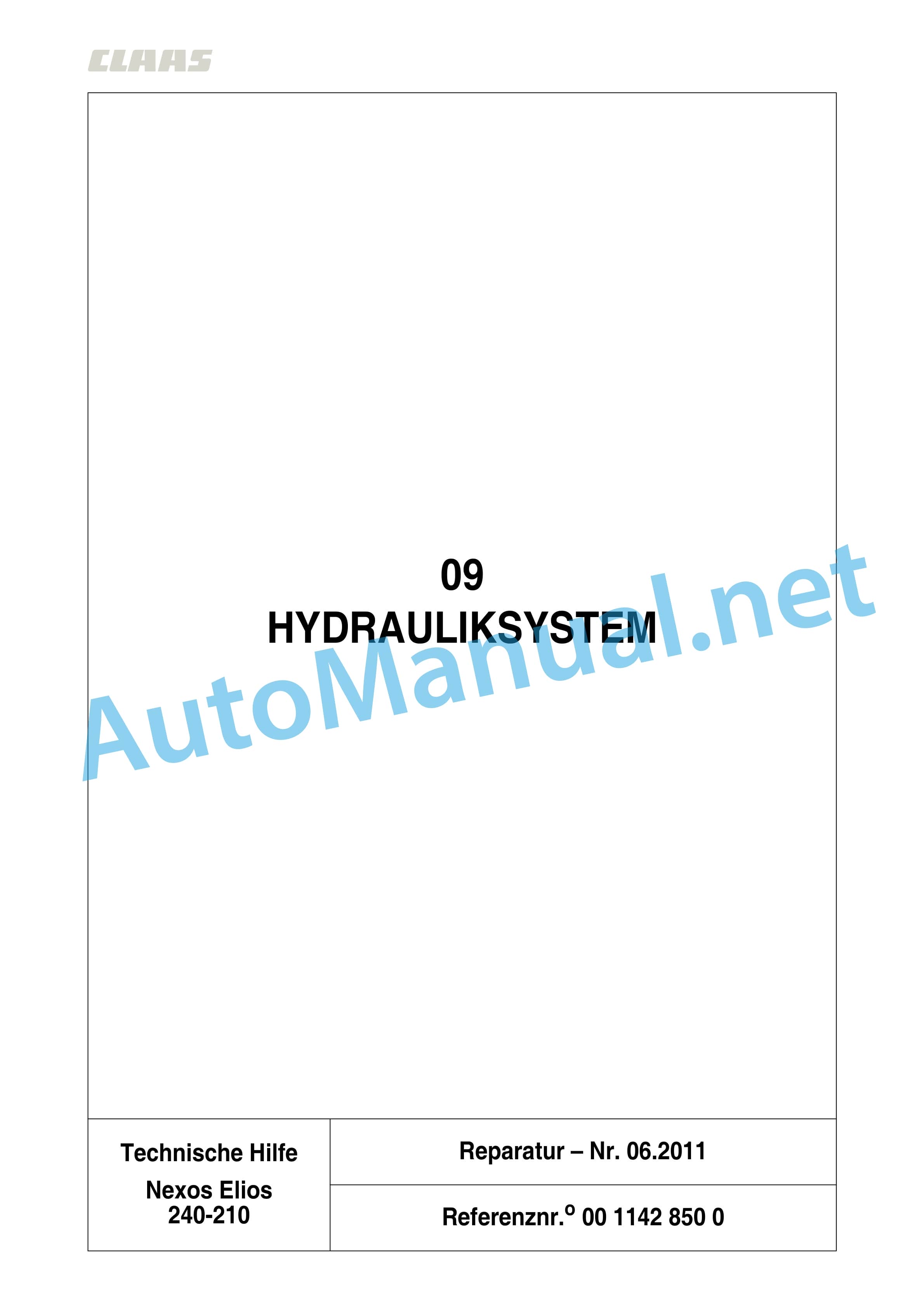 Claas NEXOS F 240-210 (A27) Tractor Repair Manual DE 4 Claas NEXOS F 240-210 (A27) Tractor Repair Manual DE - Image 4